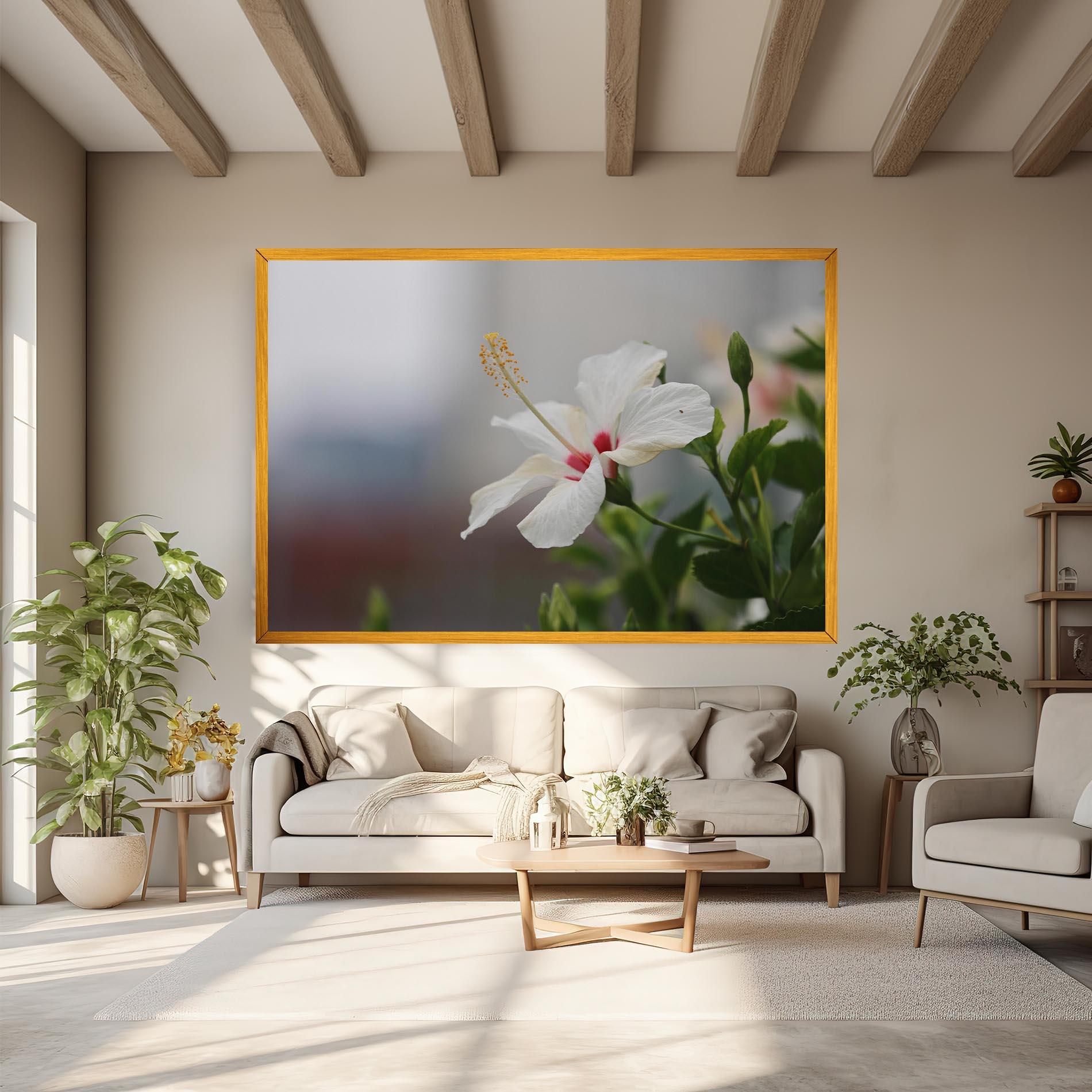 Vászonkép Exotic White Flower mockup 6