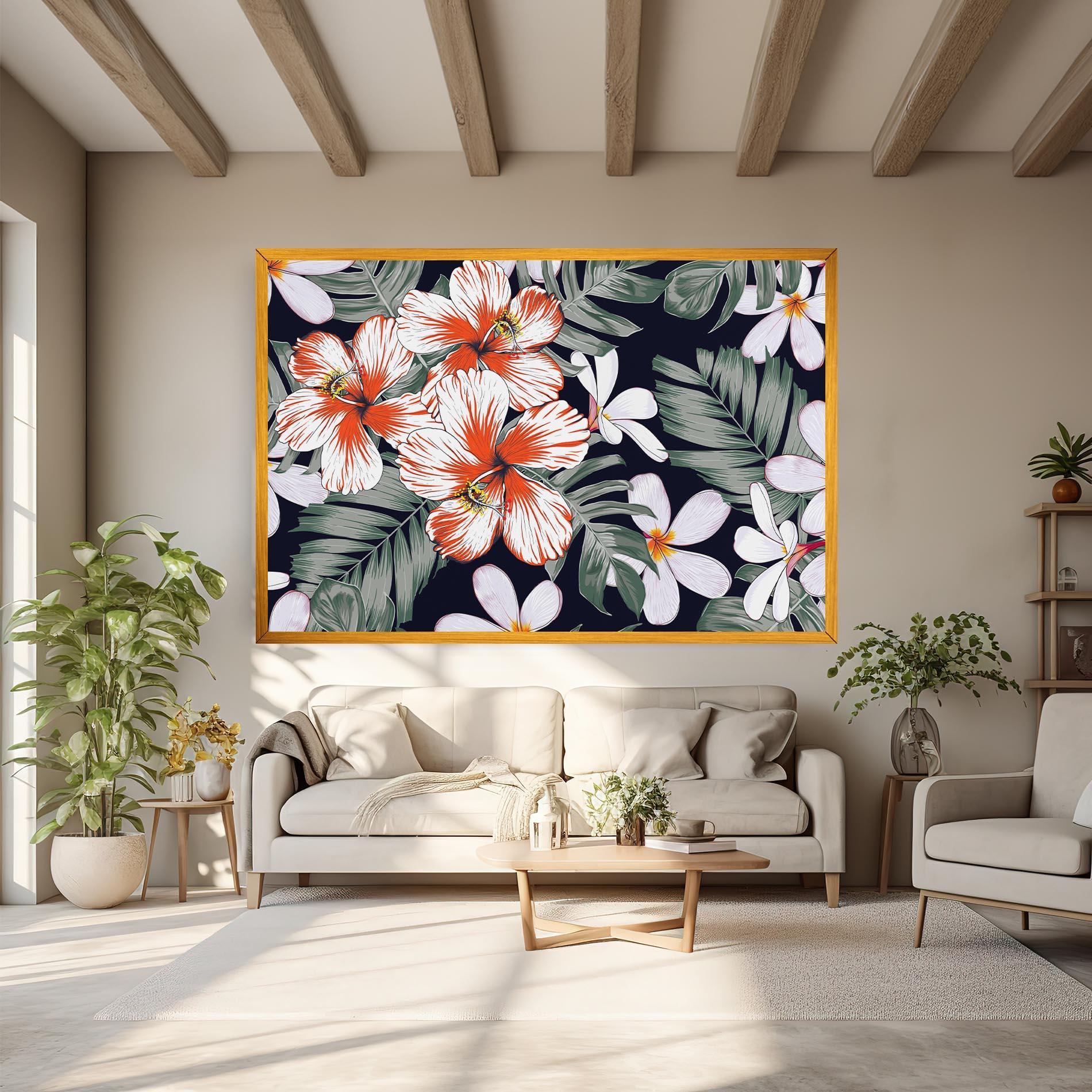 Vászonkép Orange White Exotic mockup 6