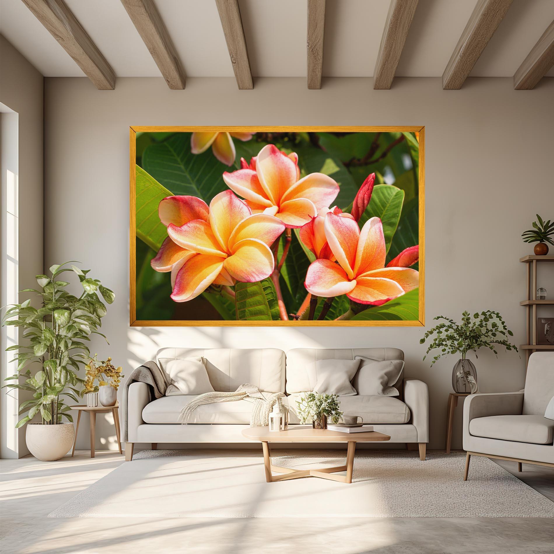 Vászonkép Pretty Plumeria mockup 6