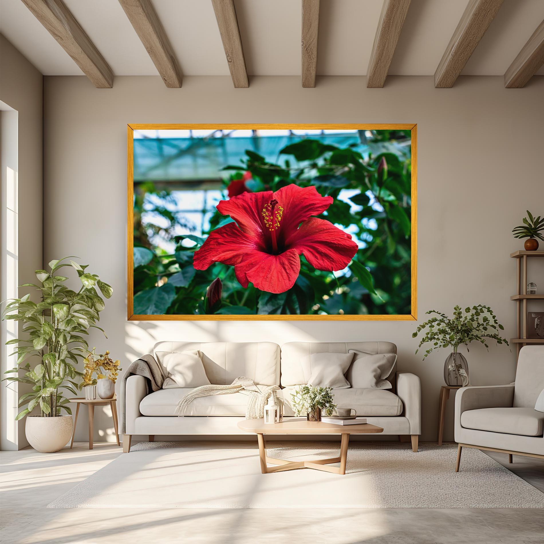 Vászonkép Red Exotic Plant mockup 6