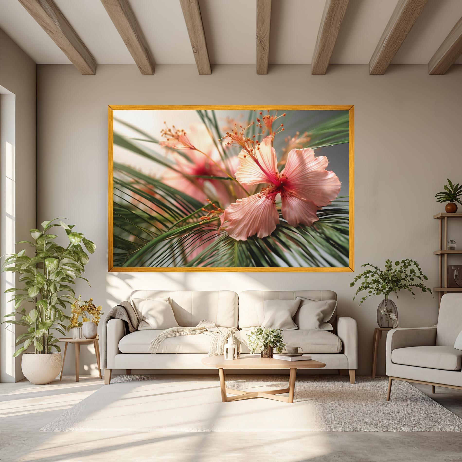 Vászonkép Sunset Exotic Flower mockup 6