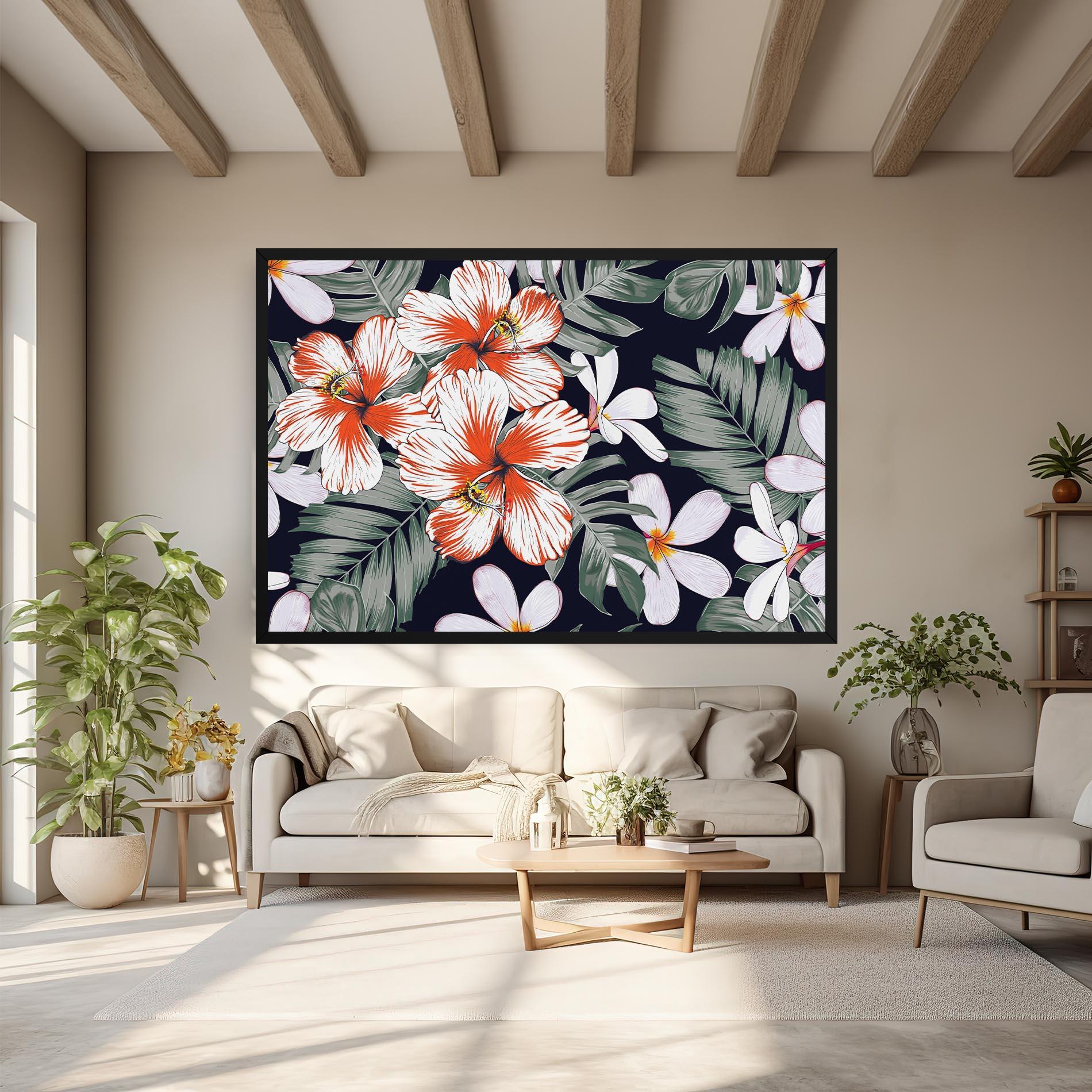 Vászonkép Orange White Exotic mockup 6