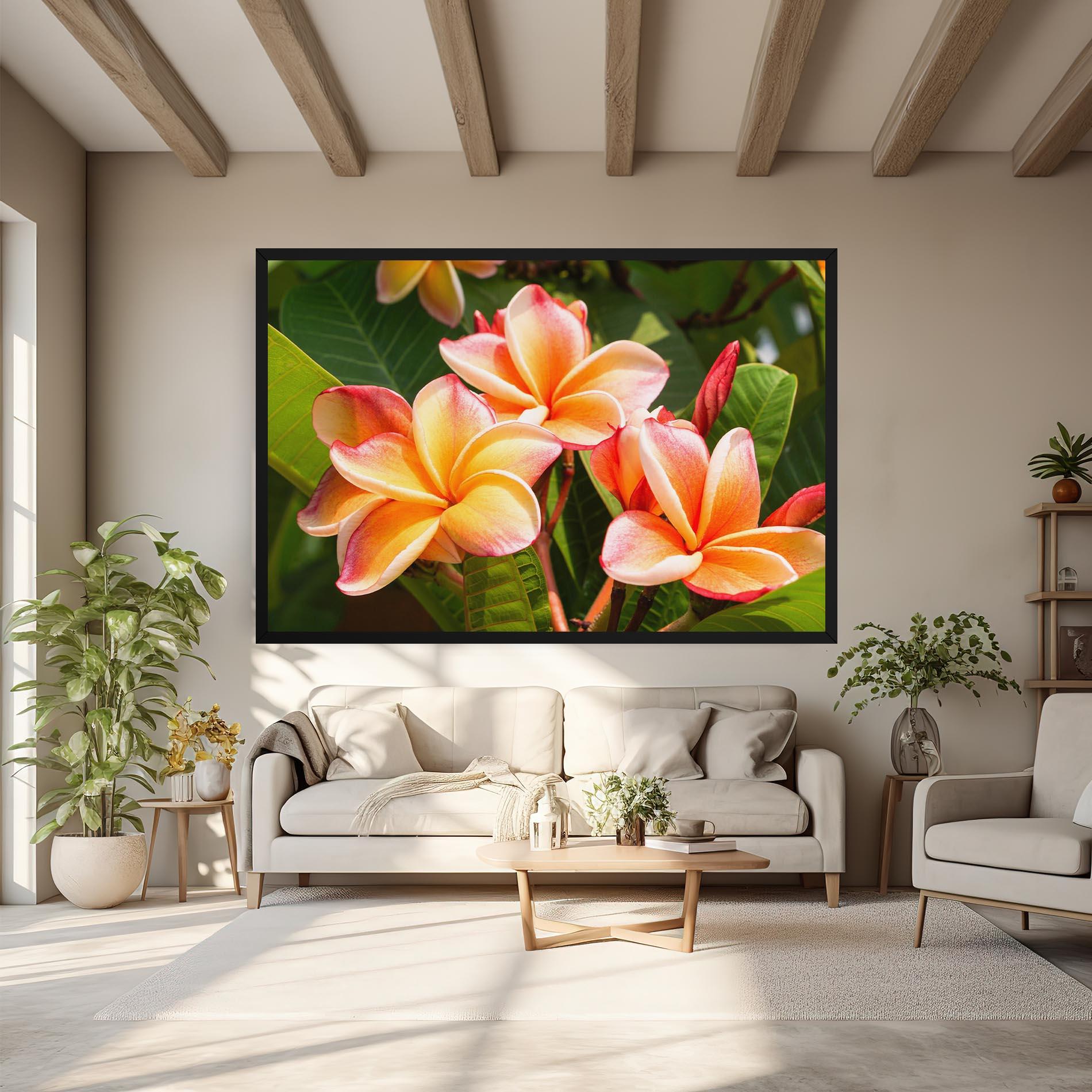 Vászonkép Pretty Plumeria mockup 6