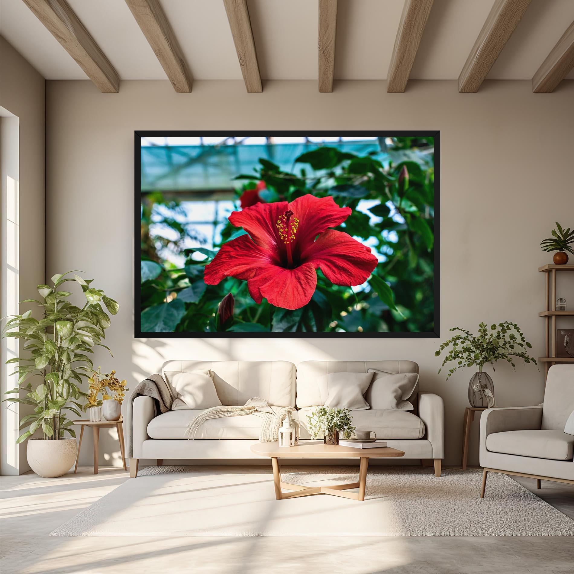 Vászonkép Red Exotic Plant mockup 6