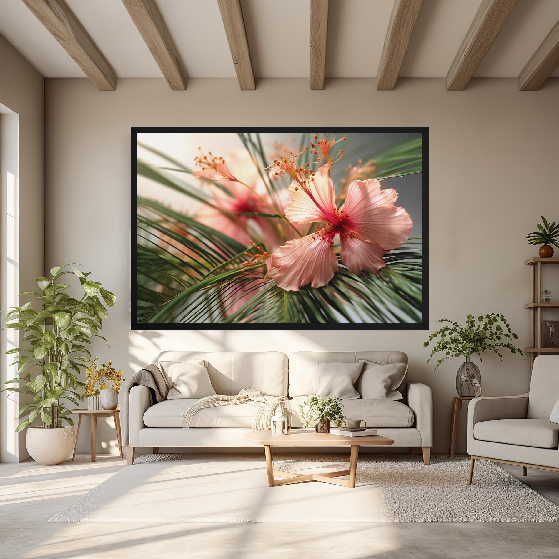 Vászonkép Sunset Exotic Flower mockup 6