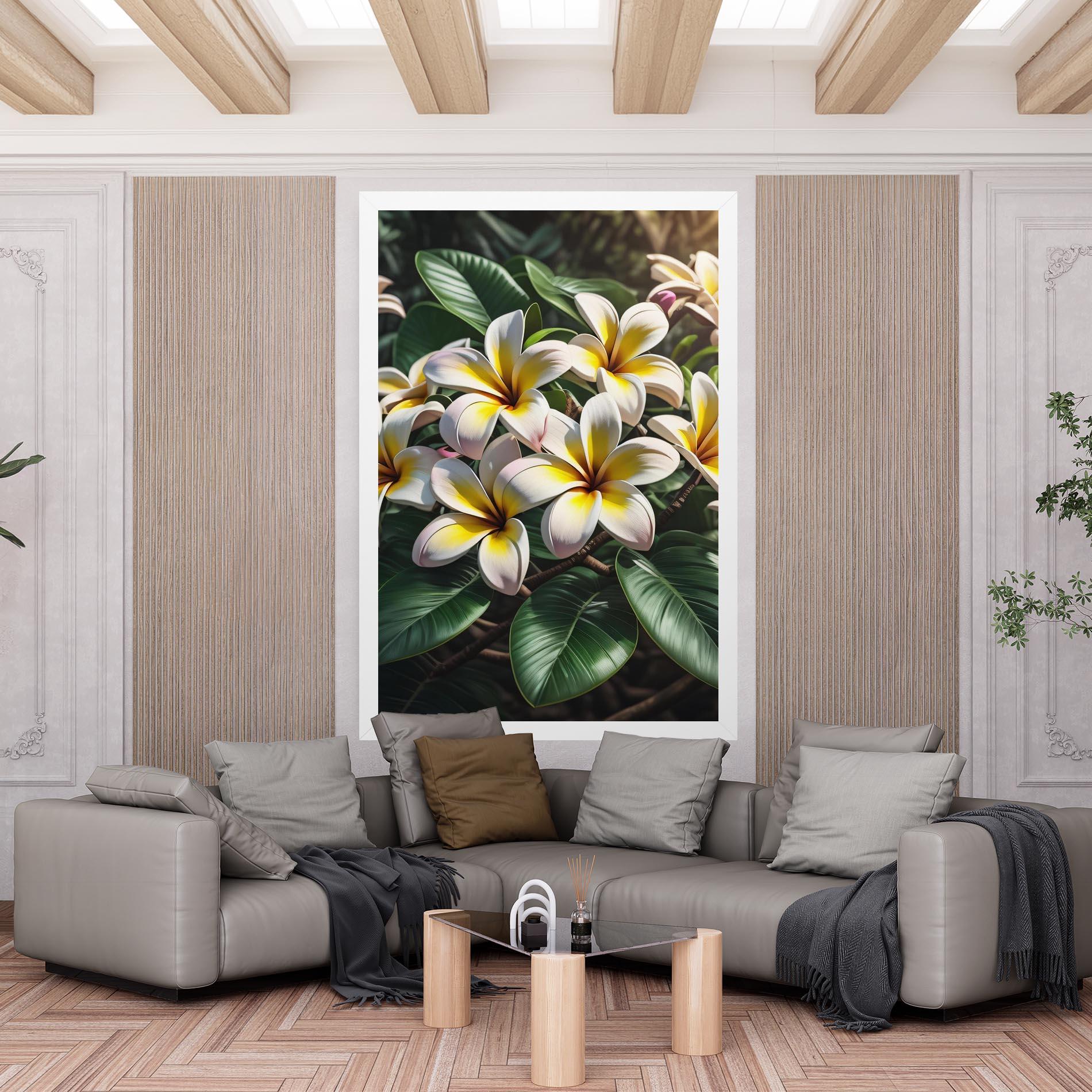 Vászonkép Exotic White Yellow mockup 6