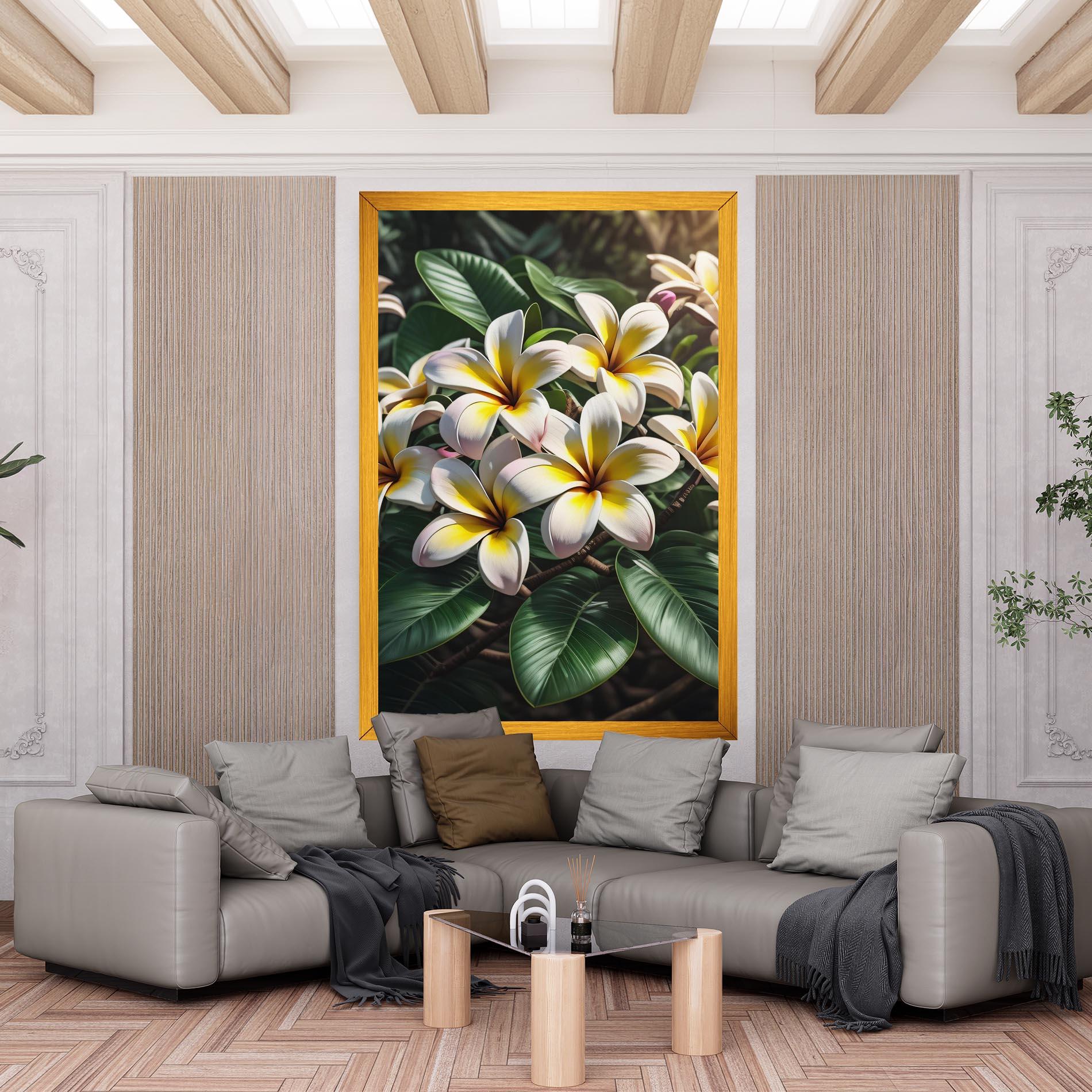 Vászonkép Exotic White Yellow mockup 6