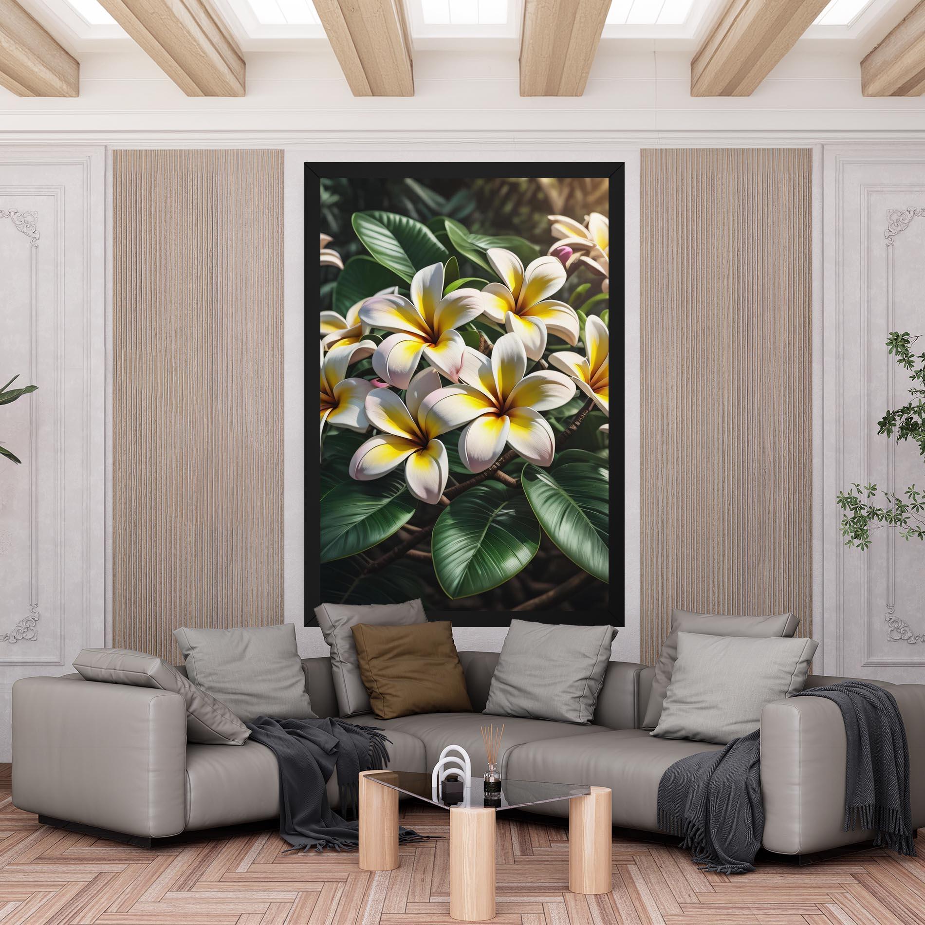 Vászonkép Exotic White Yellow mockup 6