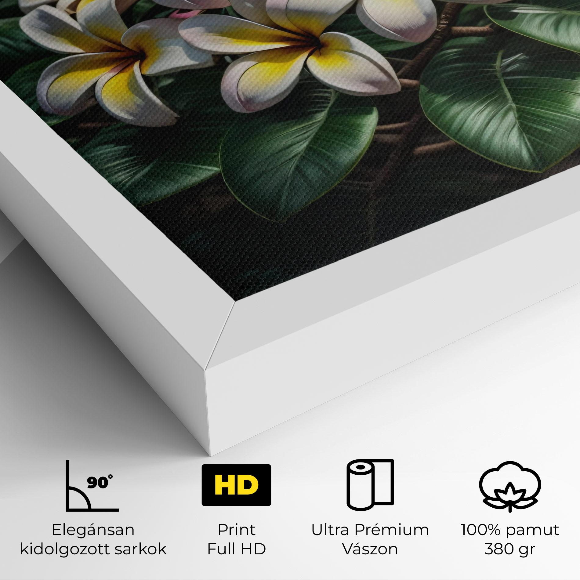 Vászonkép Exotic White Yellow mockup 4