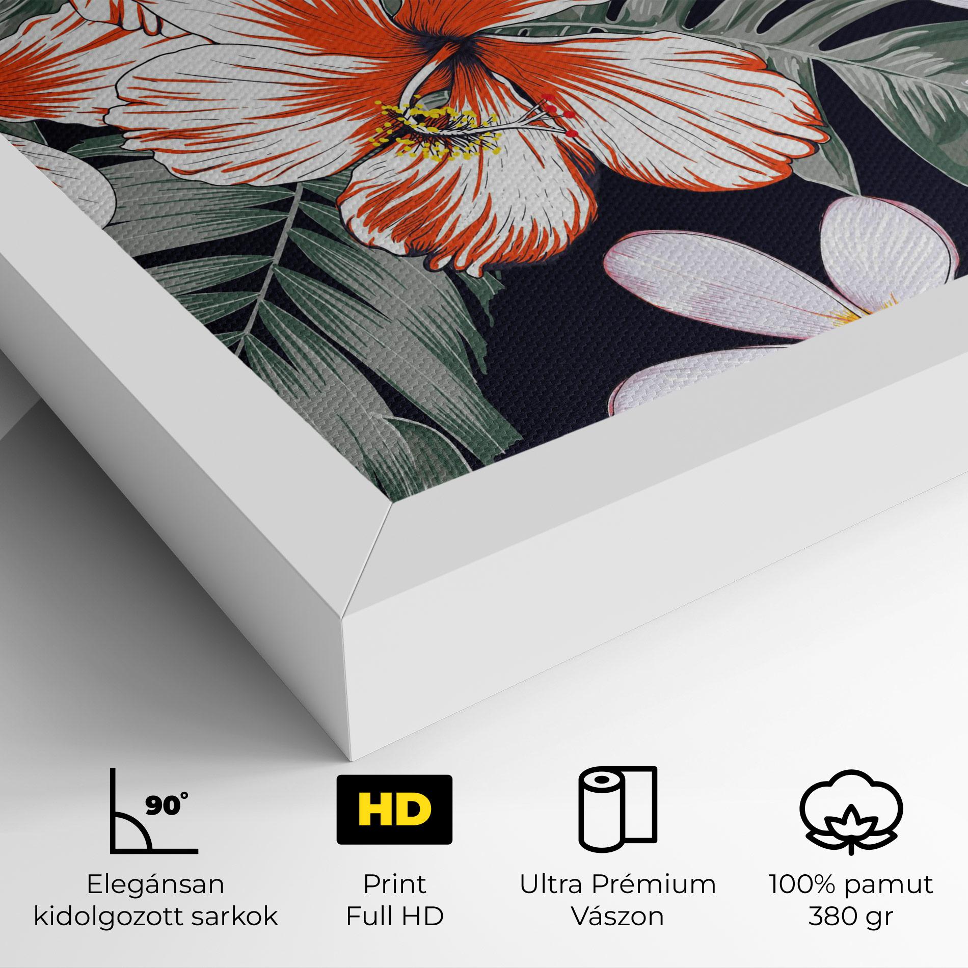 Vászonkép Orange White Exotic mockup 4