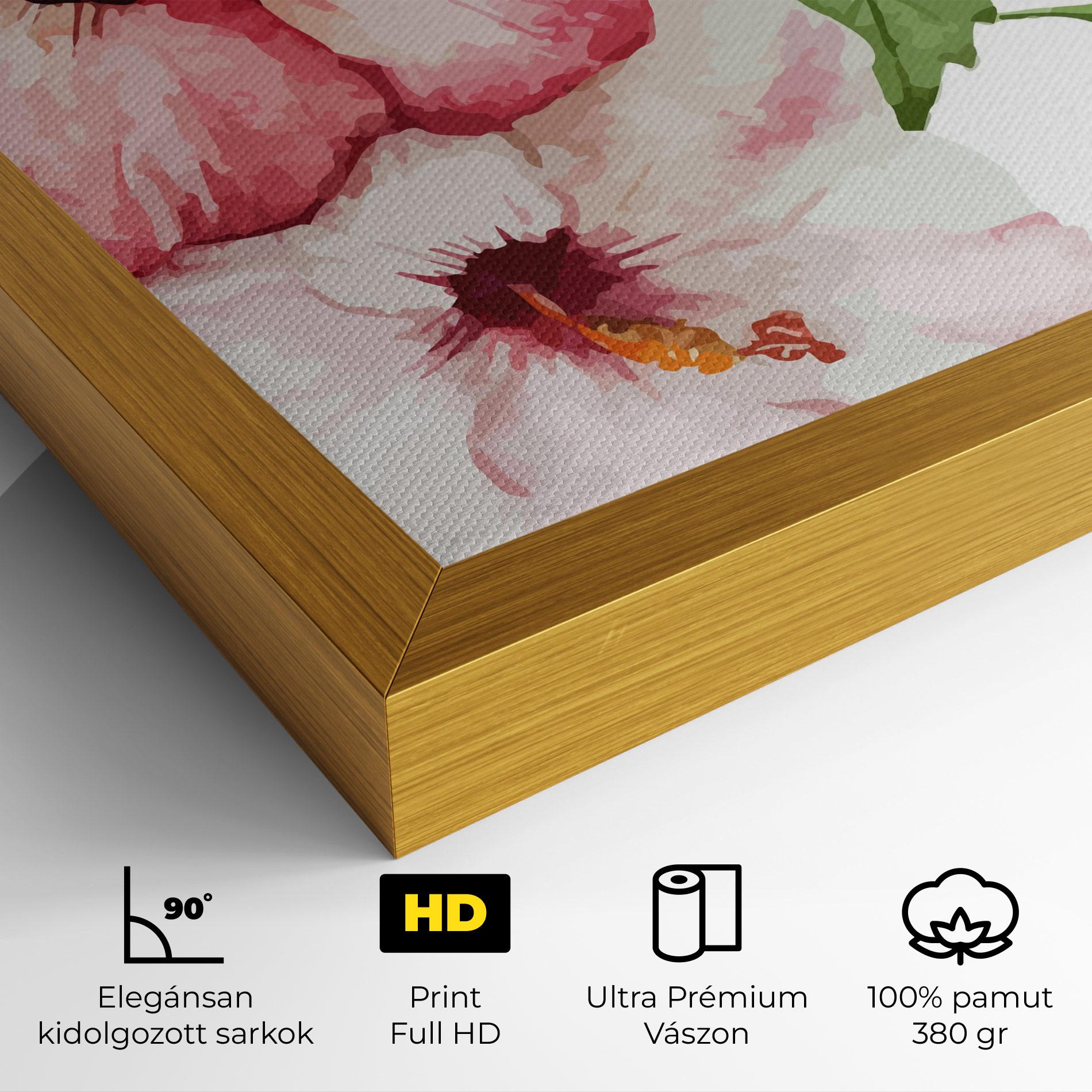 Vászonkép Exotic Flower Paint mockup 4