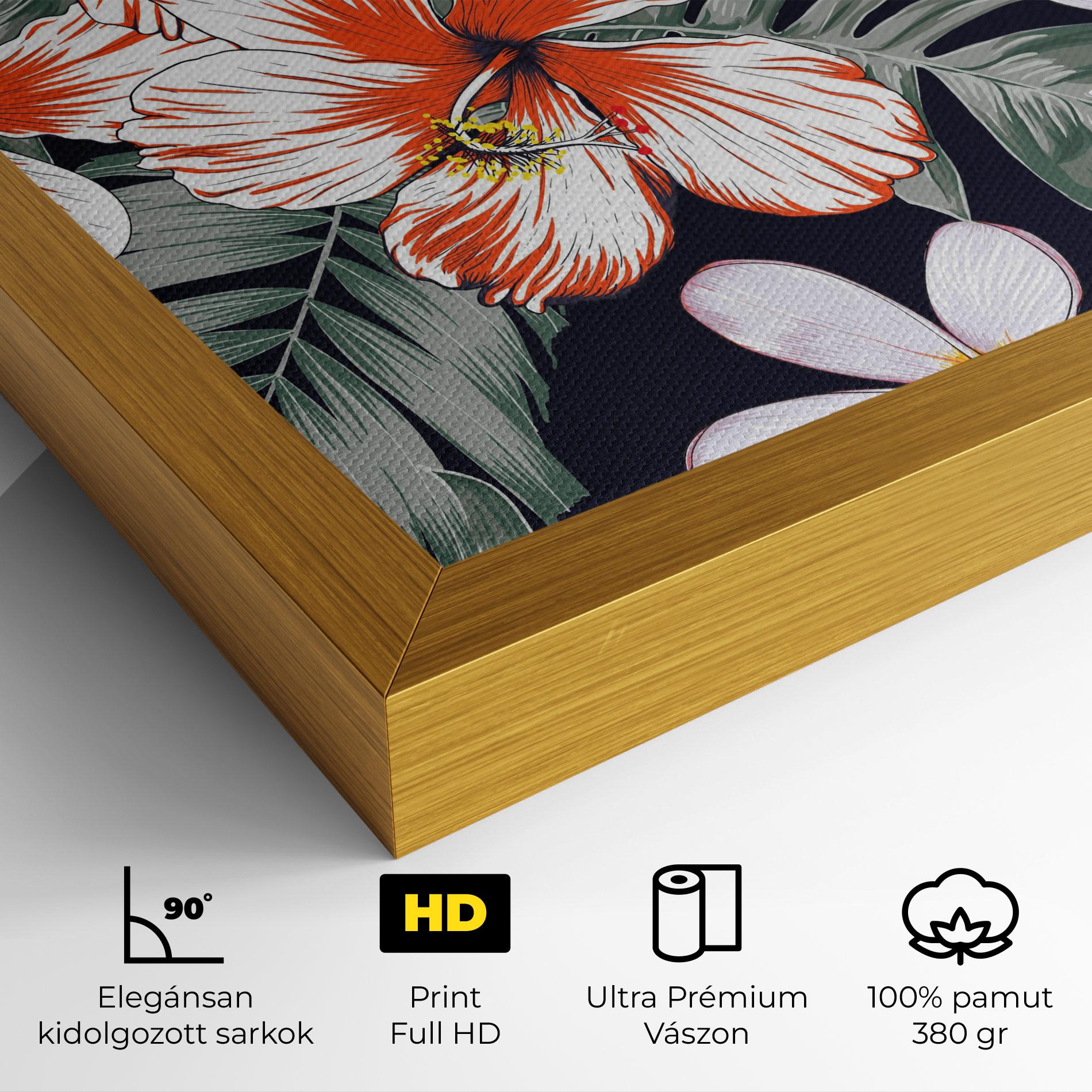 Vászonkép Orange White Exotic mockup 4