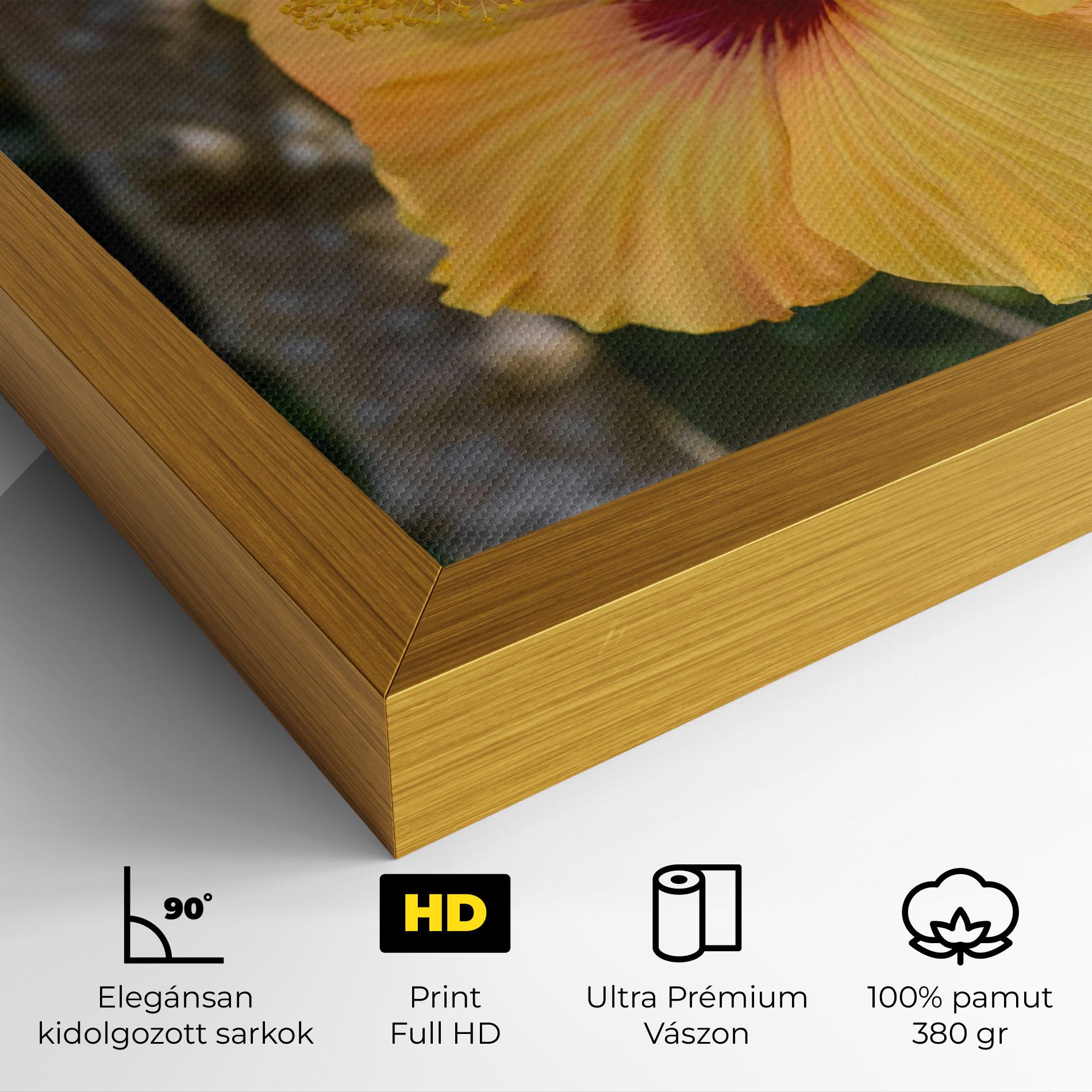 Vászonkép Yellow Hibiscus mockup 4