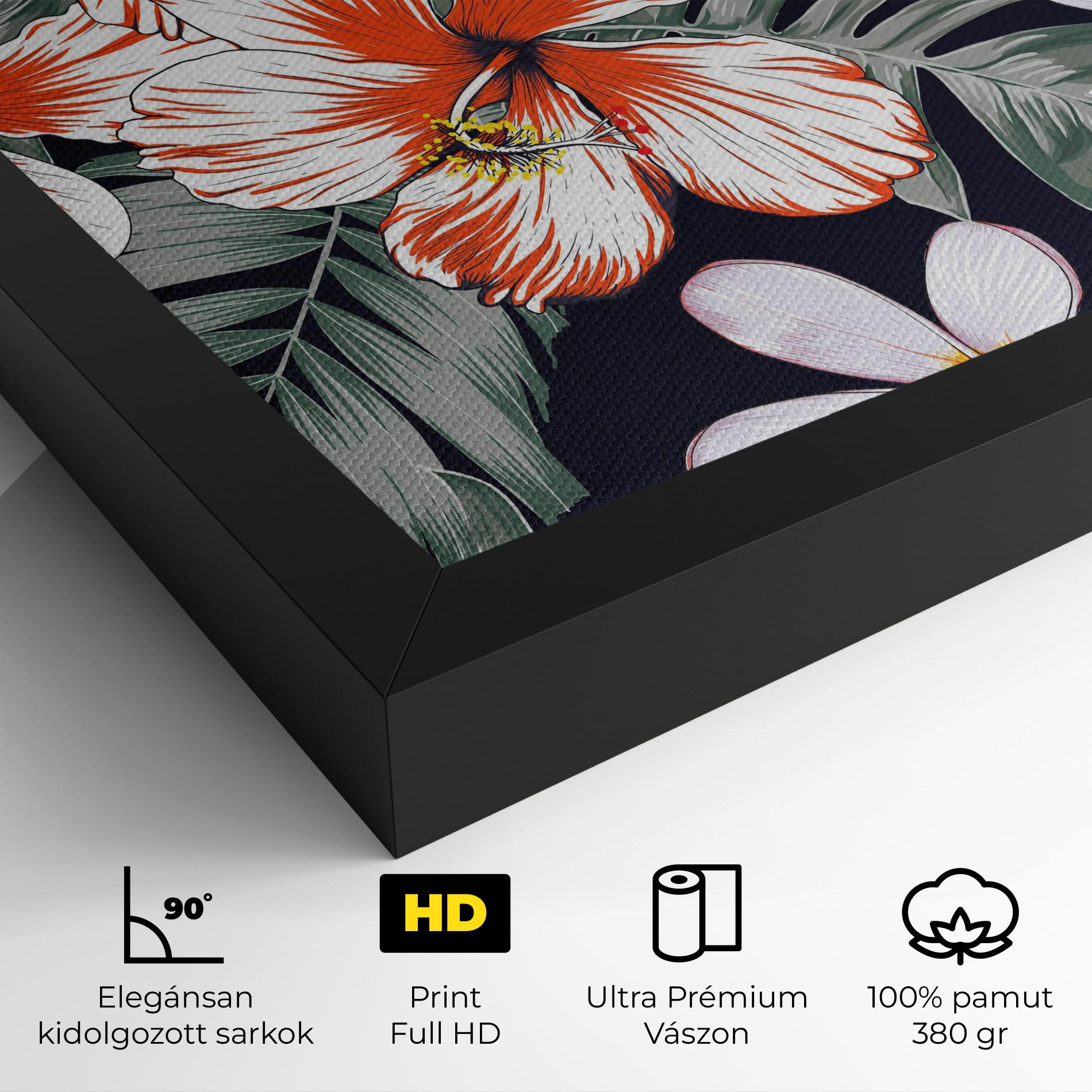 Vászonkép Orange White Exotic mockup 4