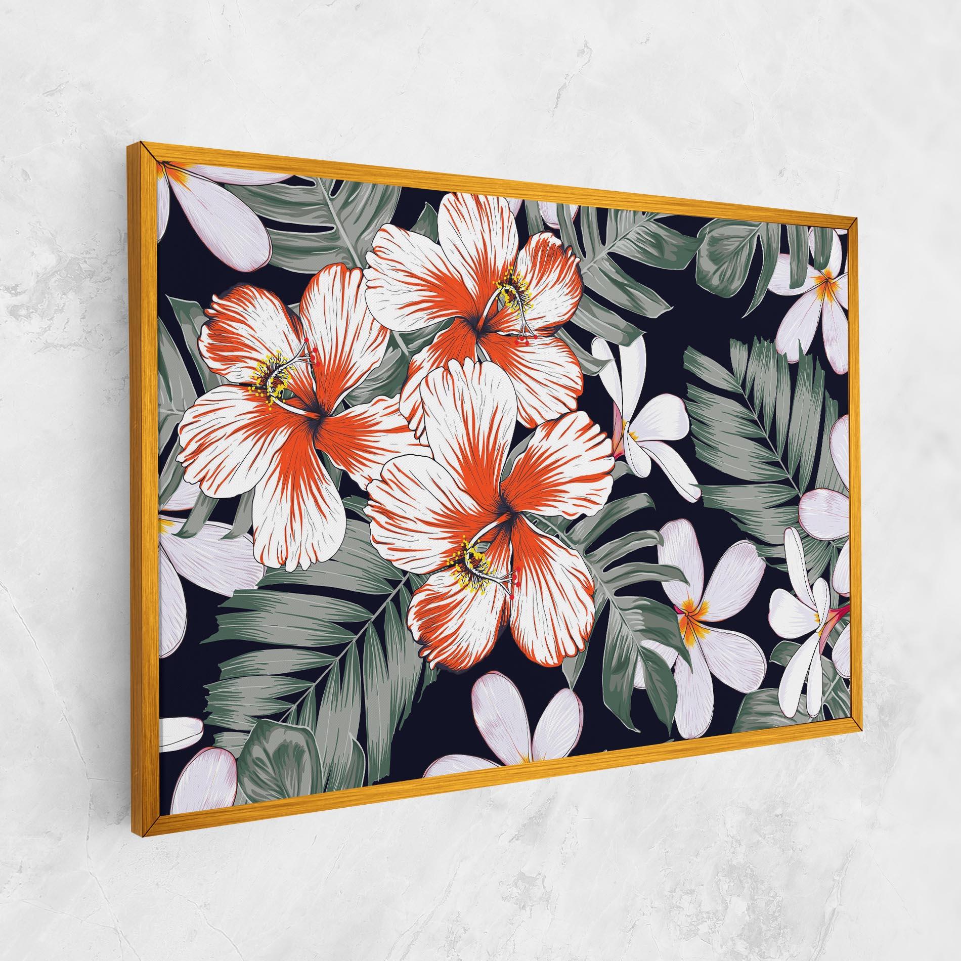 Vászonkép Orange White Exotic mockup 1