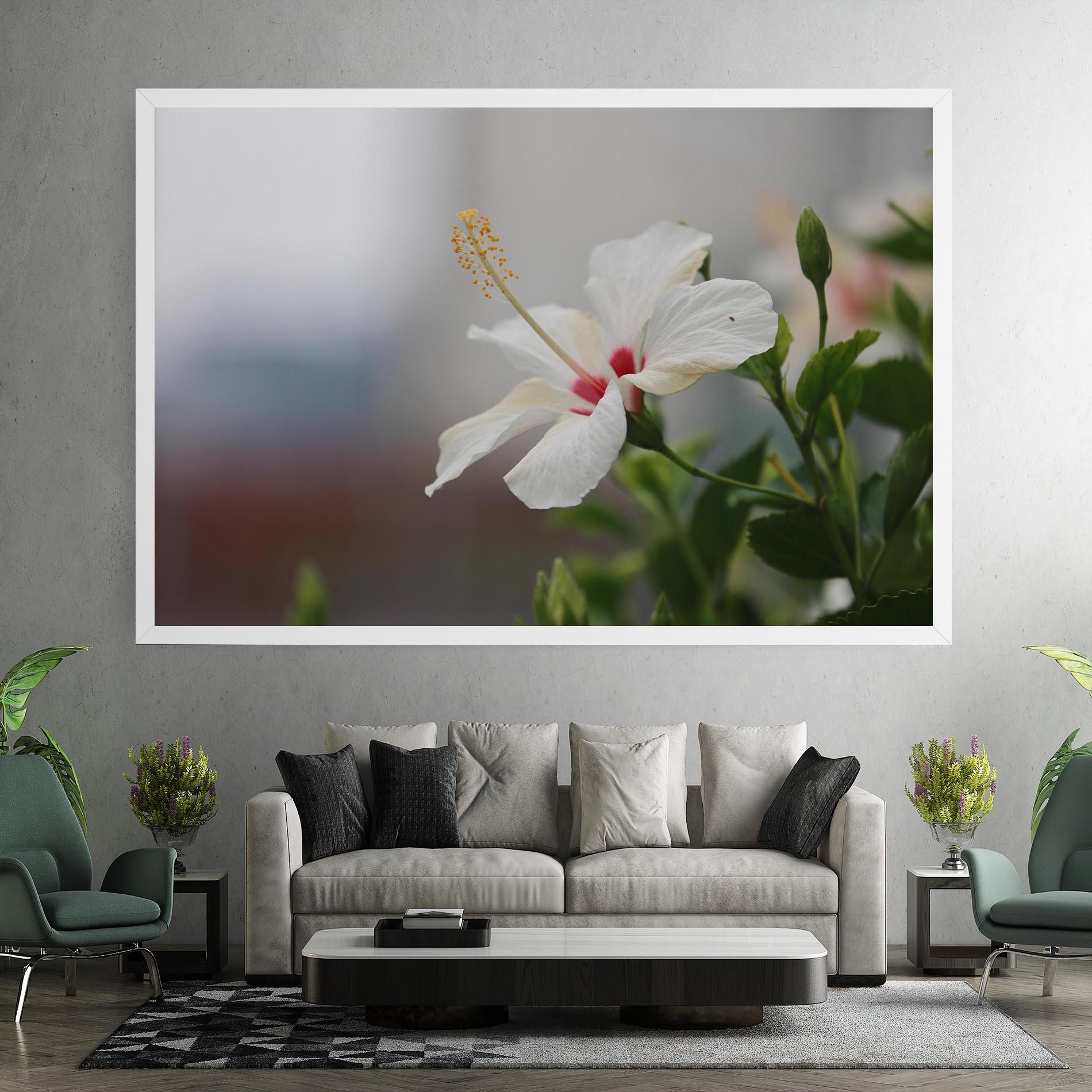 Vászonkép Exotic White Flower mockup 7