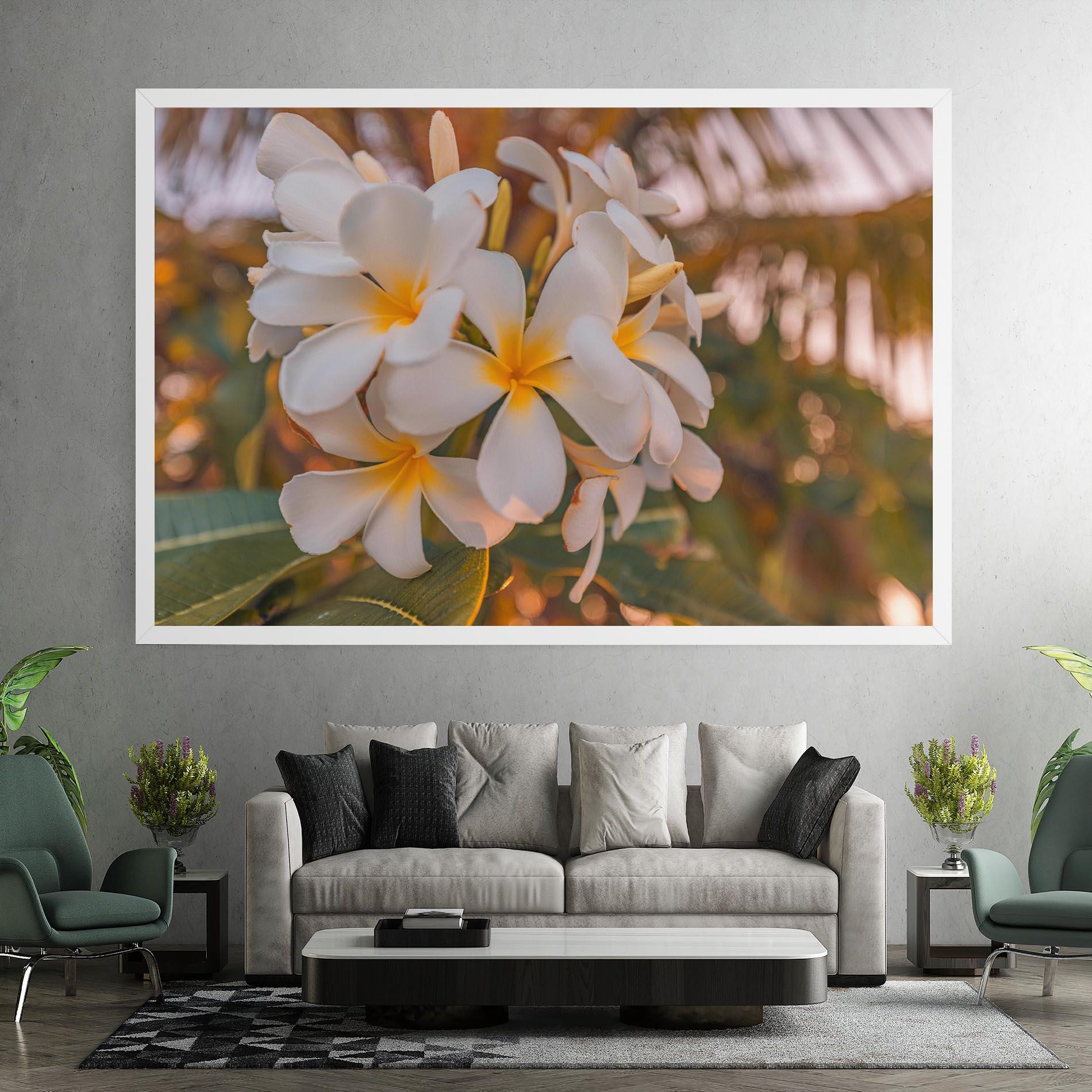 Vászonkép White Plumeria mockup 7