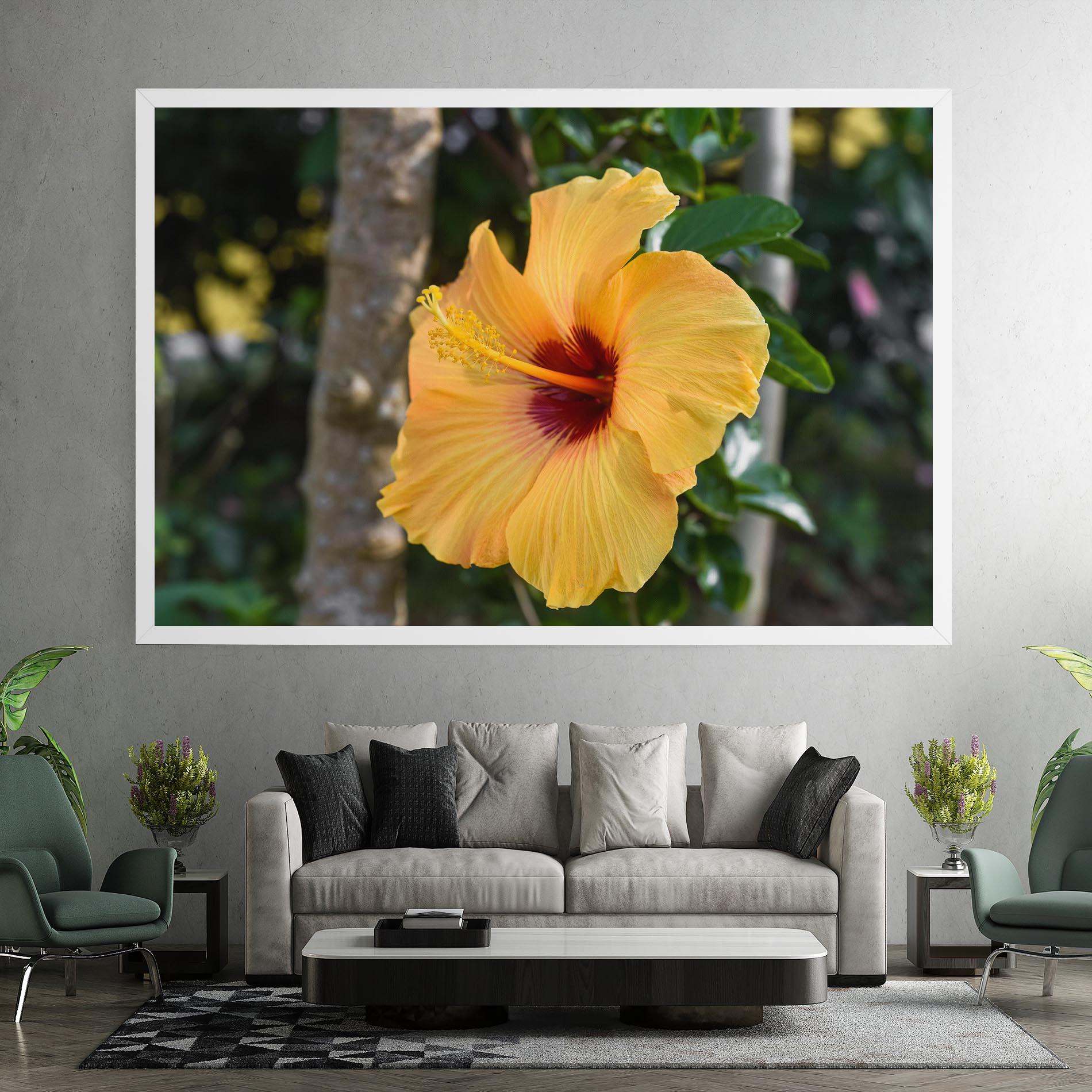 Vászonkép Yellow Hibiscus mockup 7
