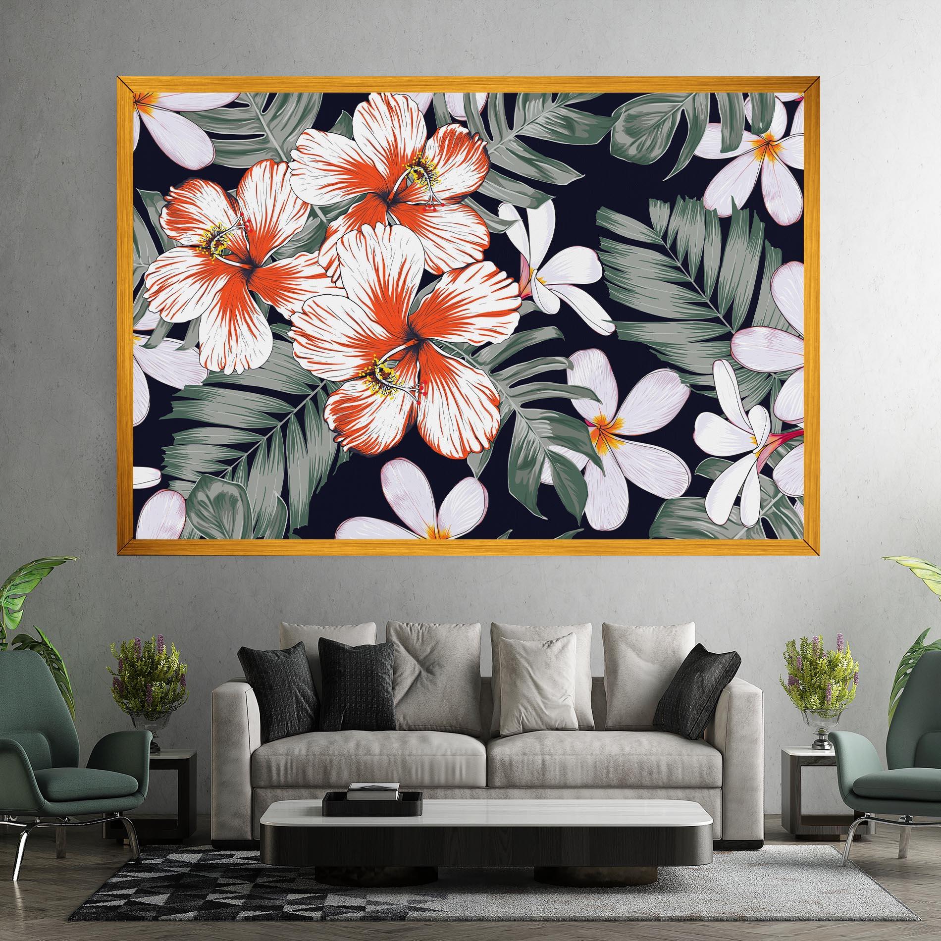 Vászonkép Orange White Exotic mockup 7