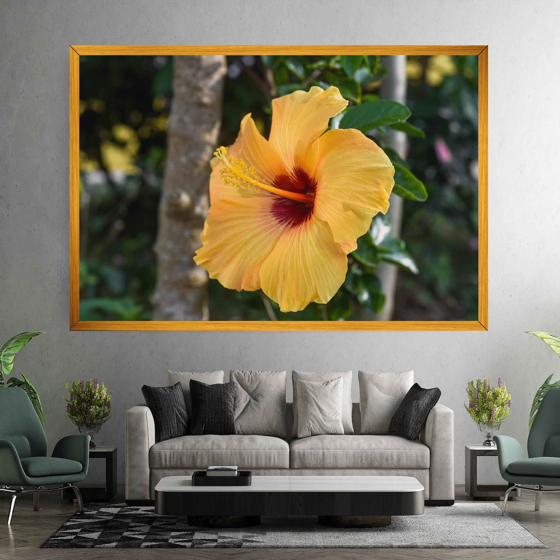 Vászonkép Yellow Hibiscus mockup 7