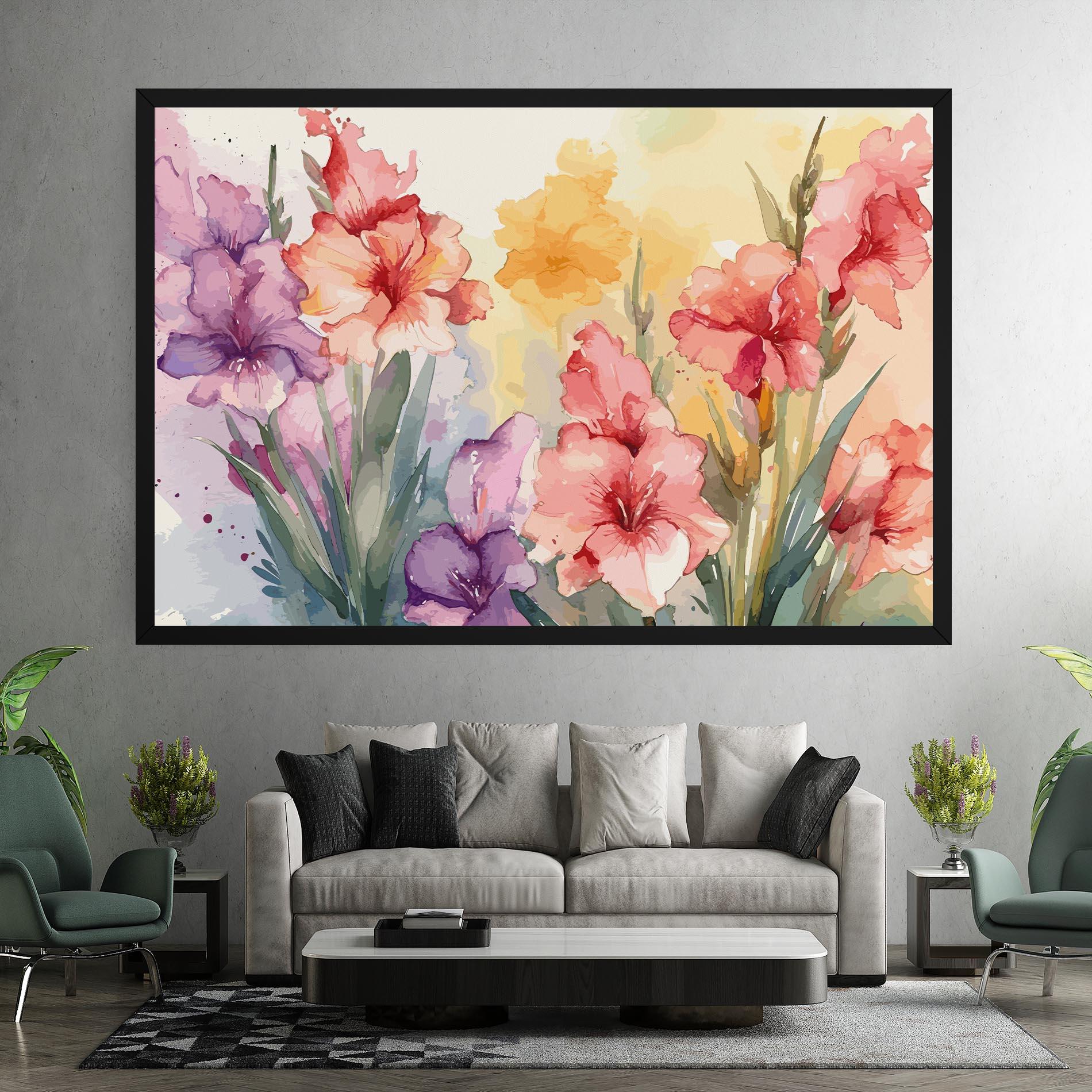 Vászonkép Exotic Watercolor mockup 7