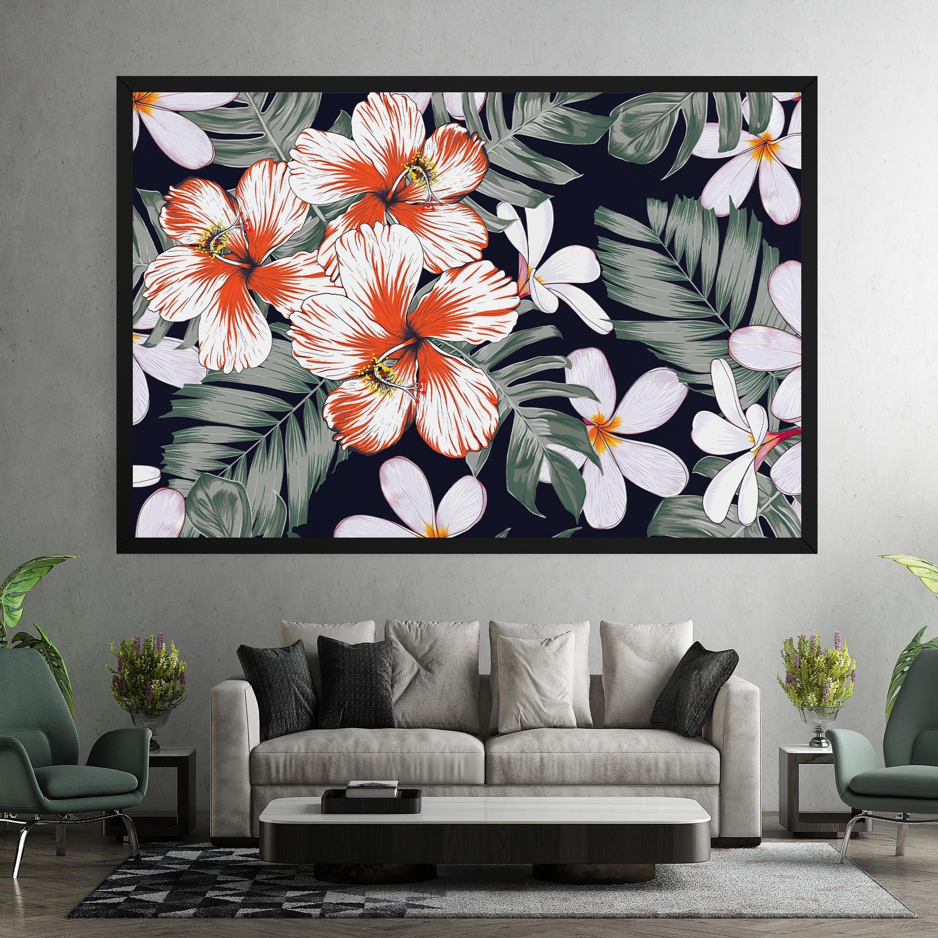 Vászonkép Orange White Exotic mockup 7