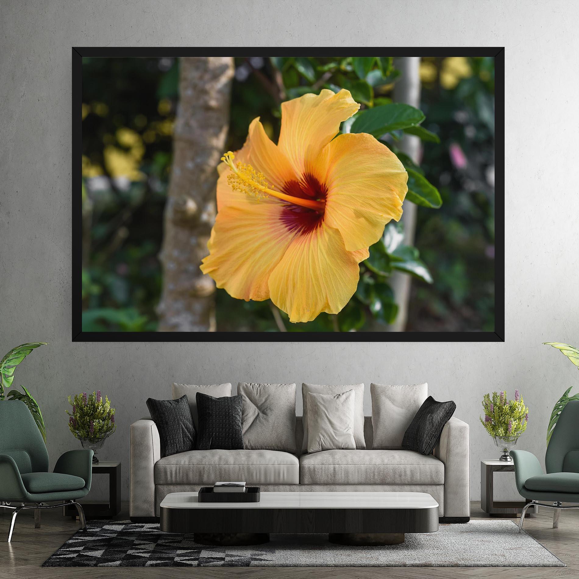 Vászonkép Yellow Hibiscus mockup 7