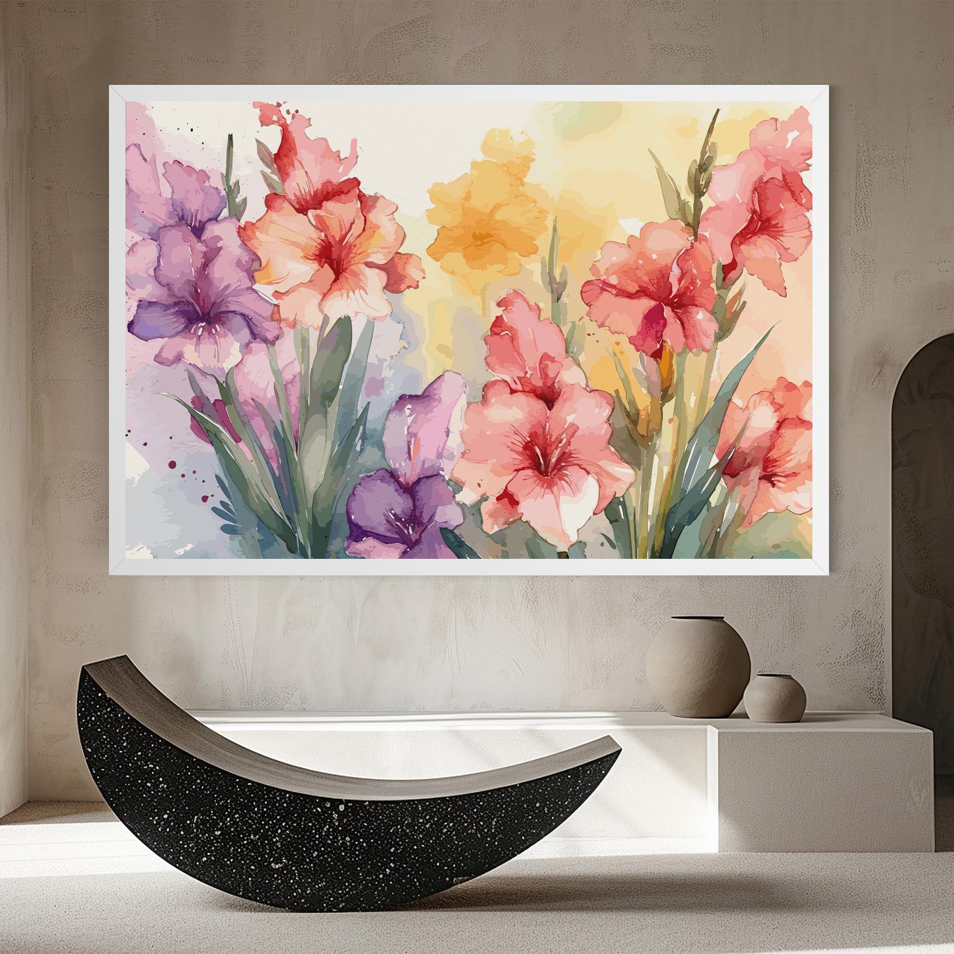 Vászonkép Exotic Watercolor mockup 8