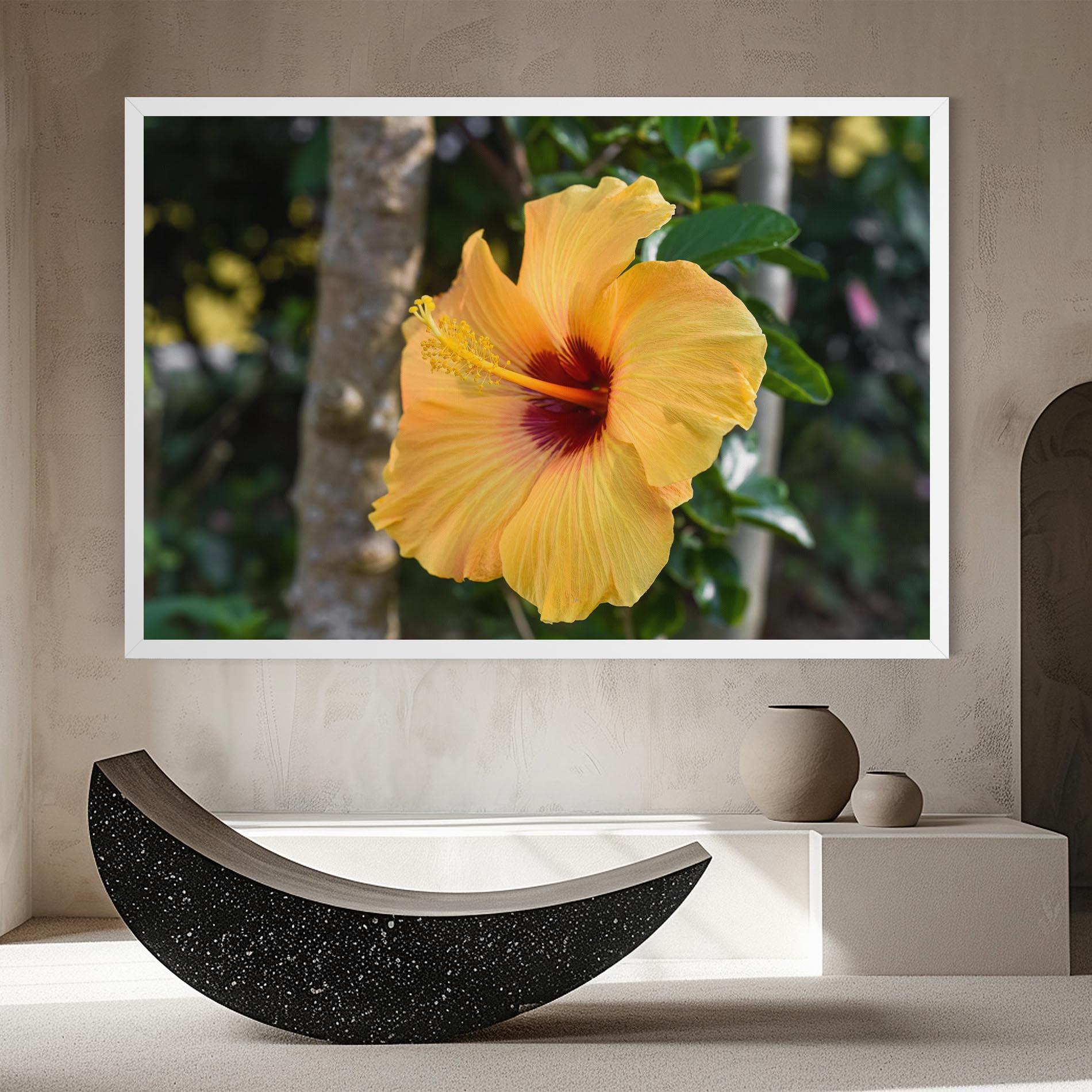 Vászonkép Yellow Hibiscus mockup 8