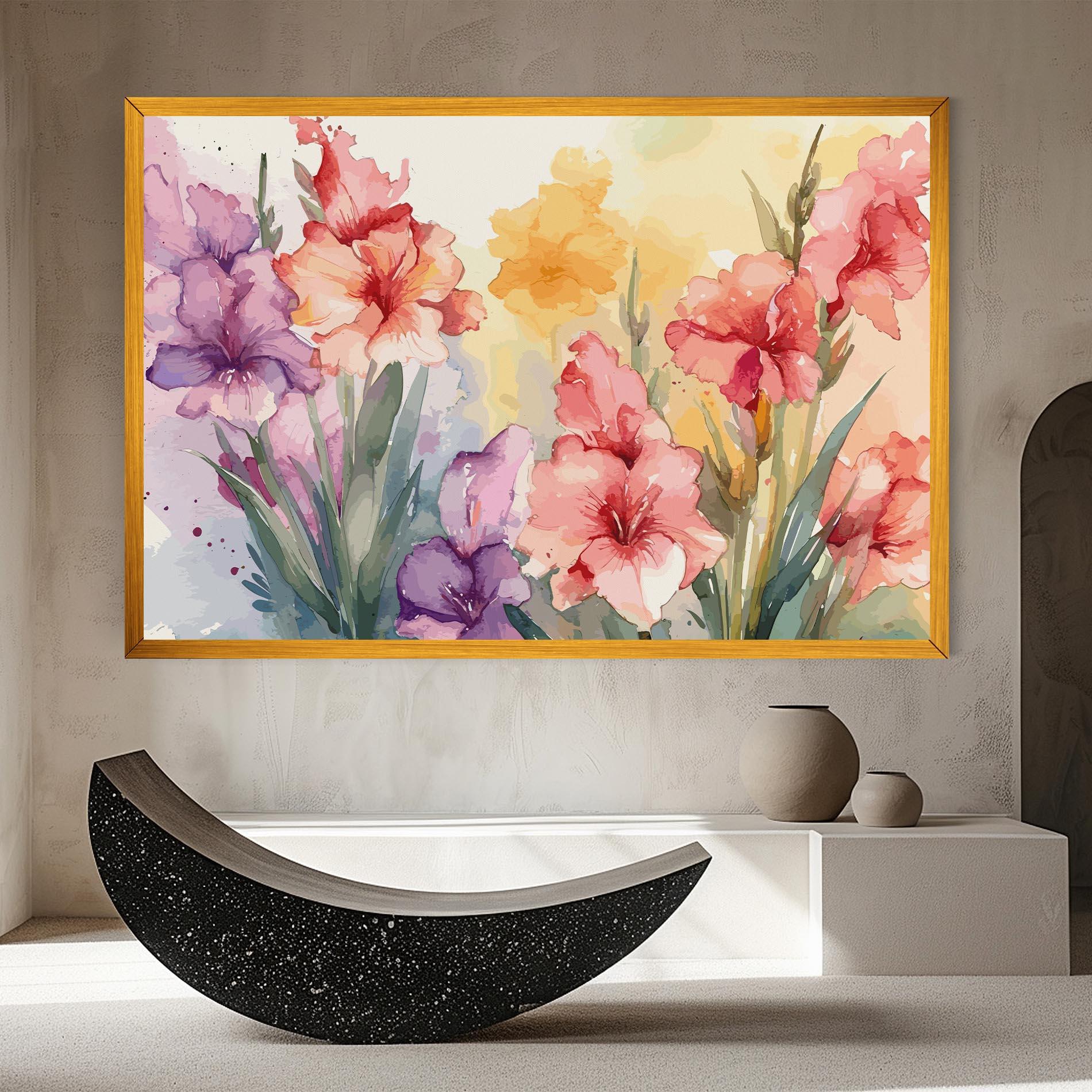 Vászonkép Exotic Watercolor mockup 8