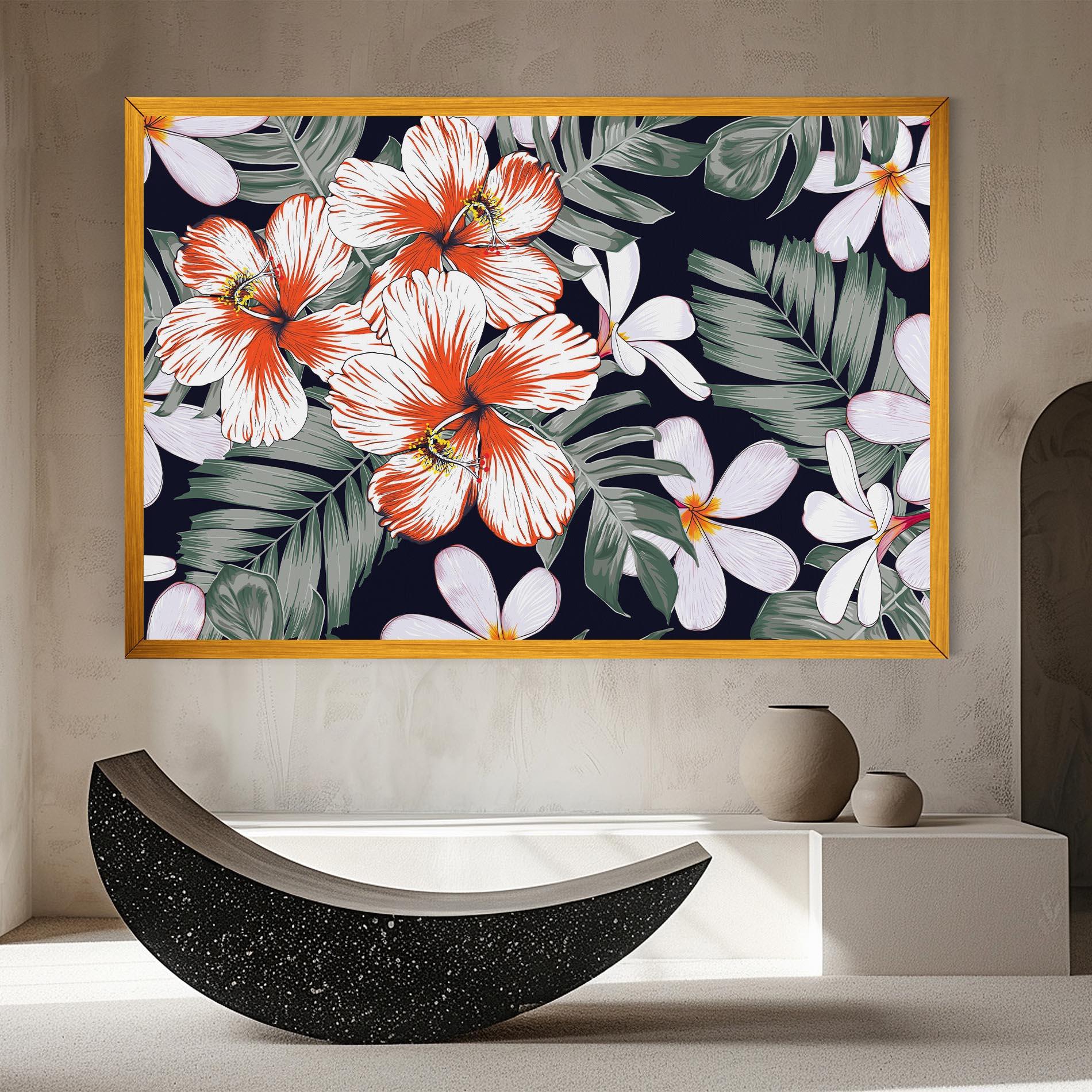 Vászonkép Orange White Exotic mockup 8