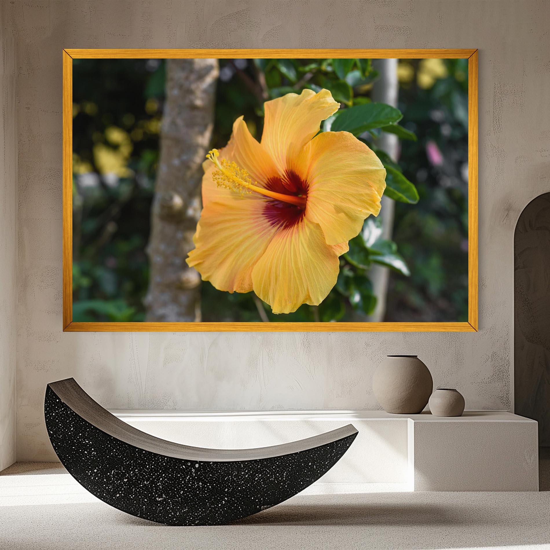 Vászonkép Yellow Hibiscus mockup 8