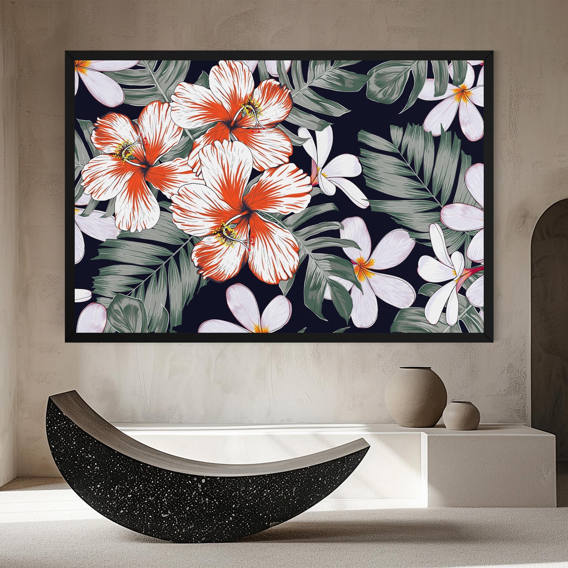 Vászonkép Orange White Exotic mockup 8