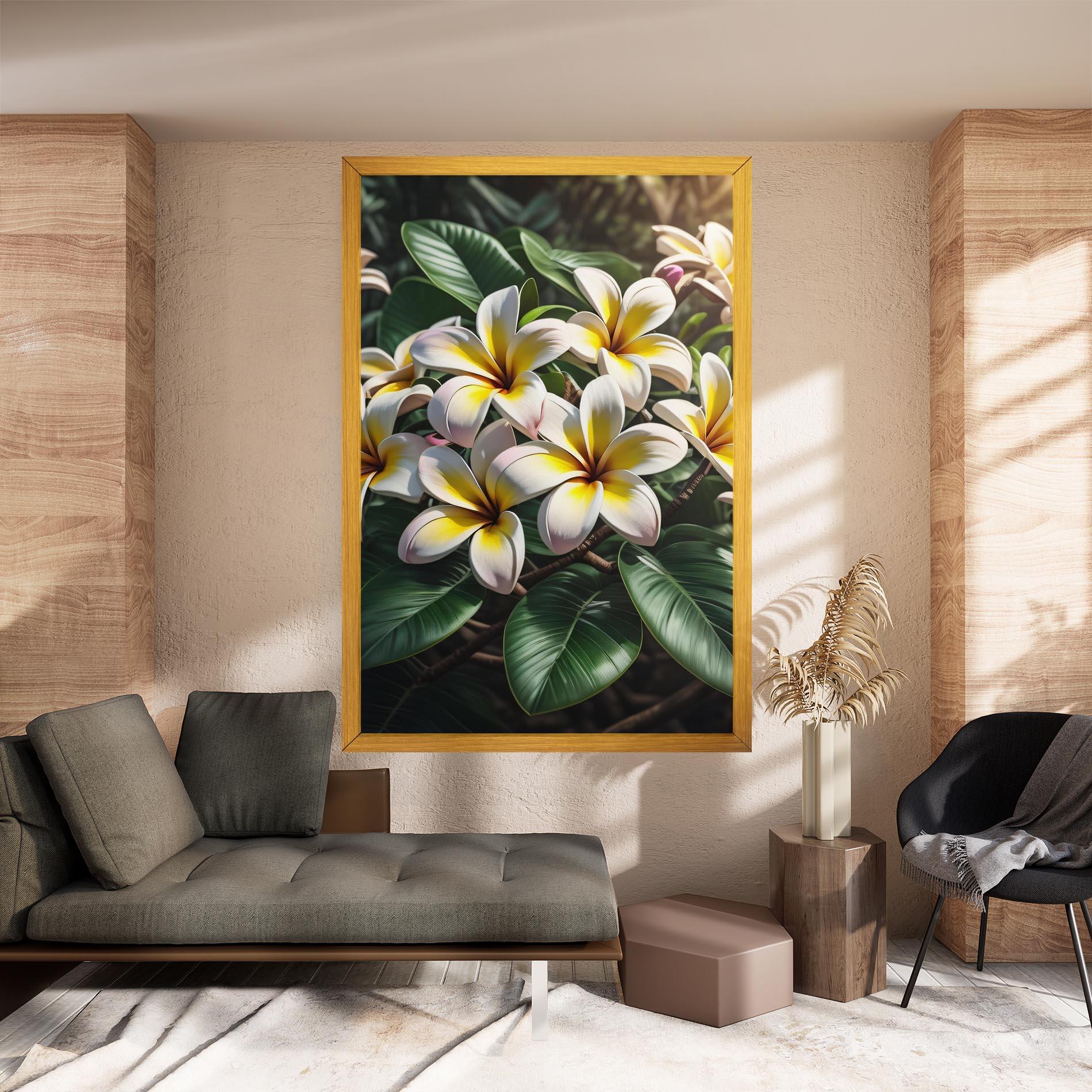 Vászonkép Exotic White Yellow mockup 8
