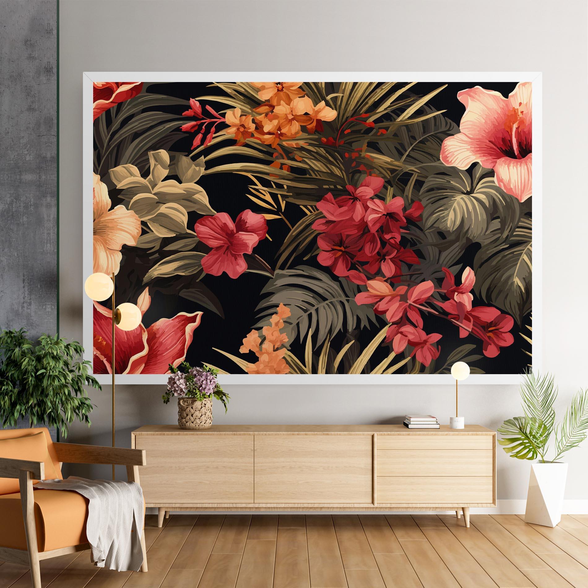 Vászonkép Exotic Flower Plant mockup 9