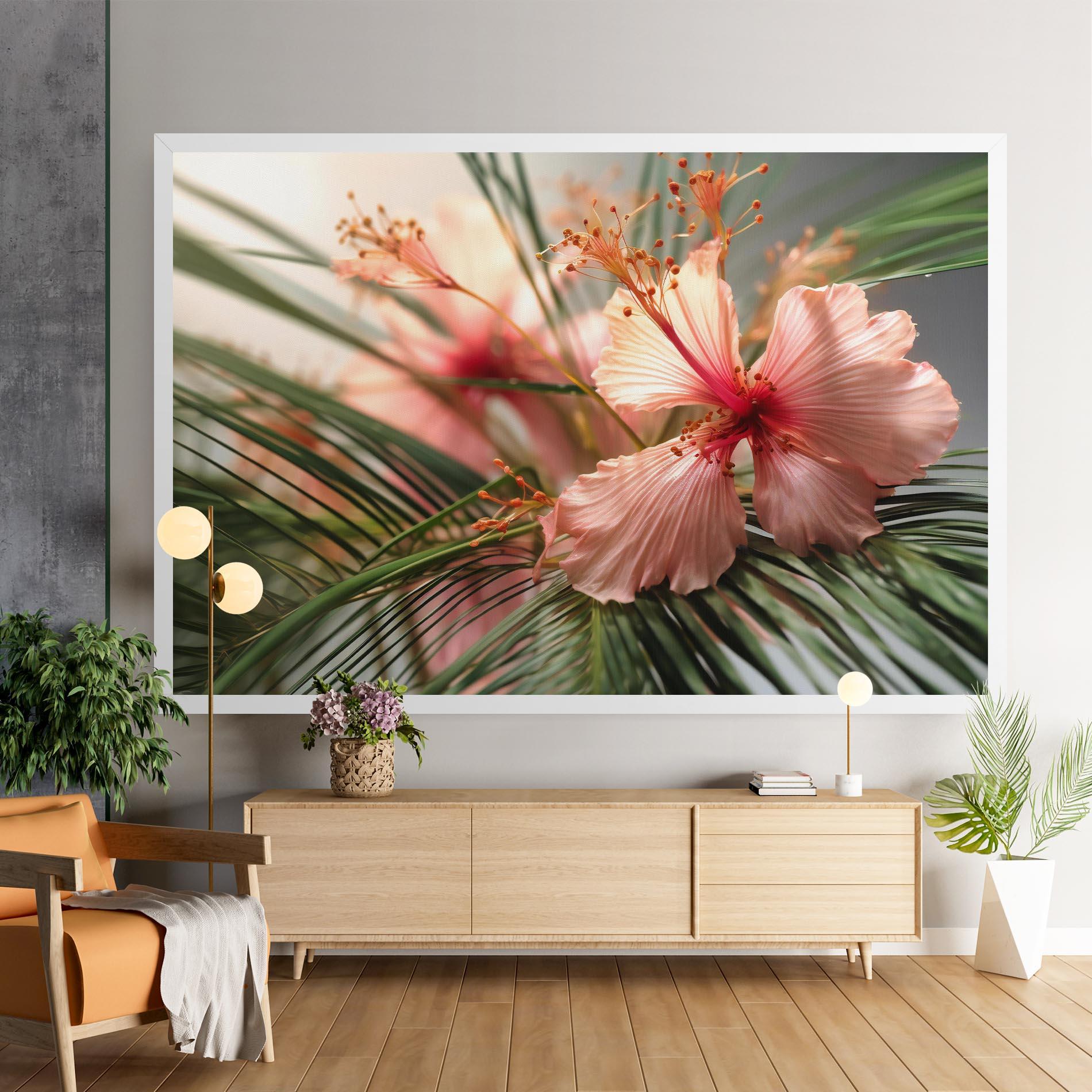 Vászonkép Sunset Exotic Flower mockup 9