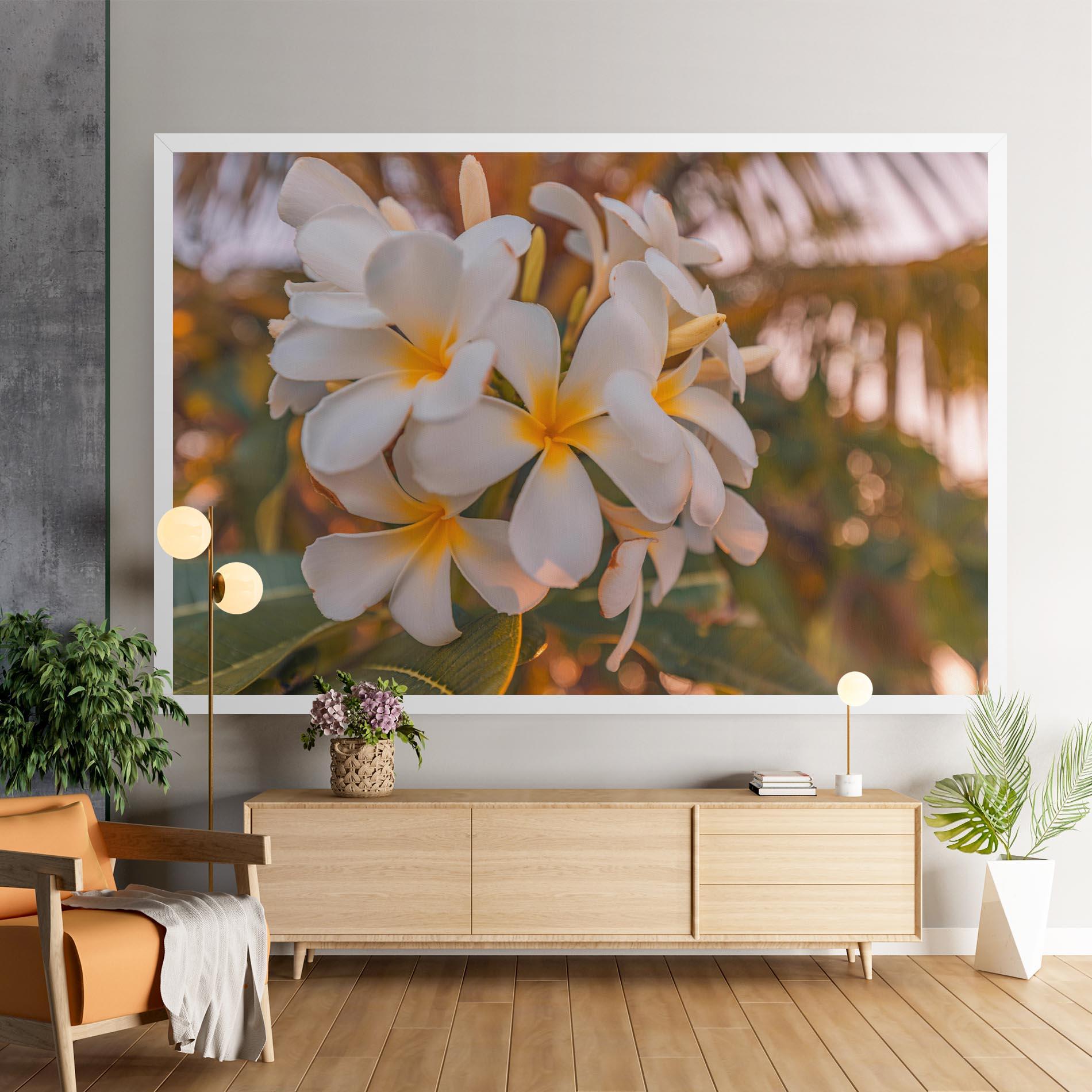 Vászonkép White Plumeria mockup 9