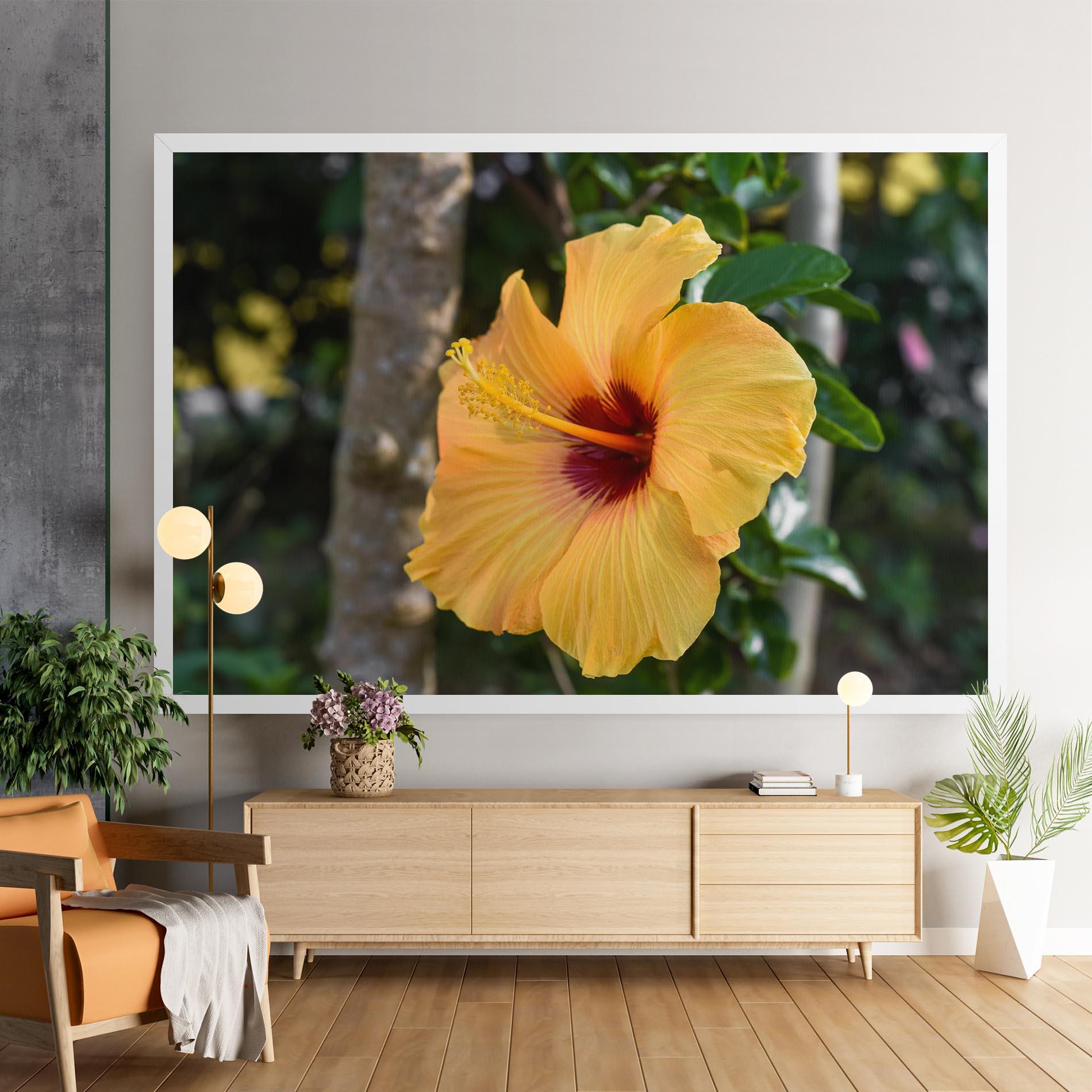 Vászonkép Yellow Hibiscus mockup 9