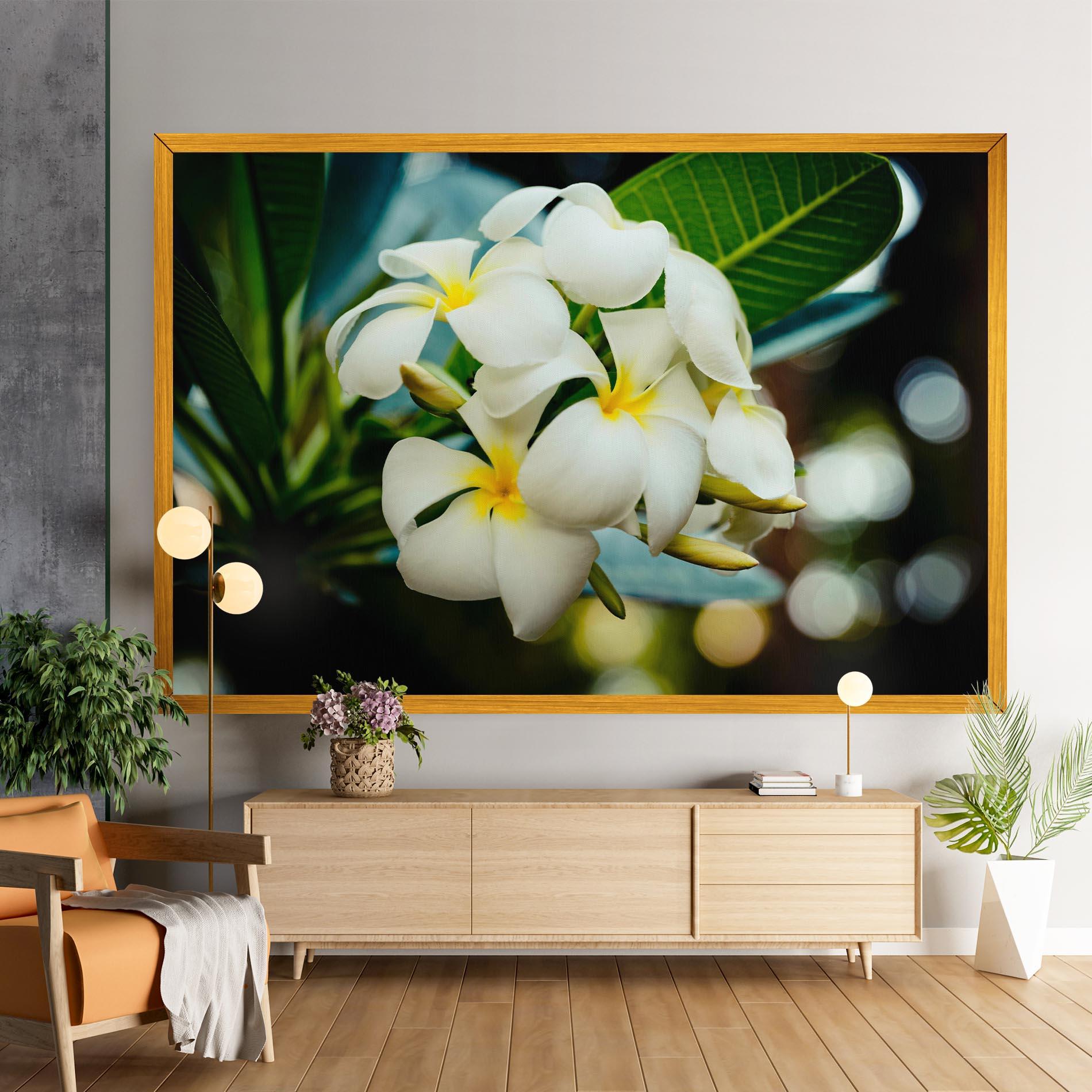 Vászonkép Beautiful White Exotic mockup 9