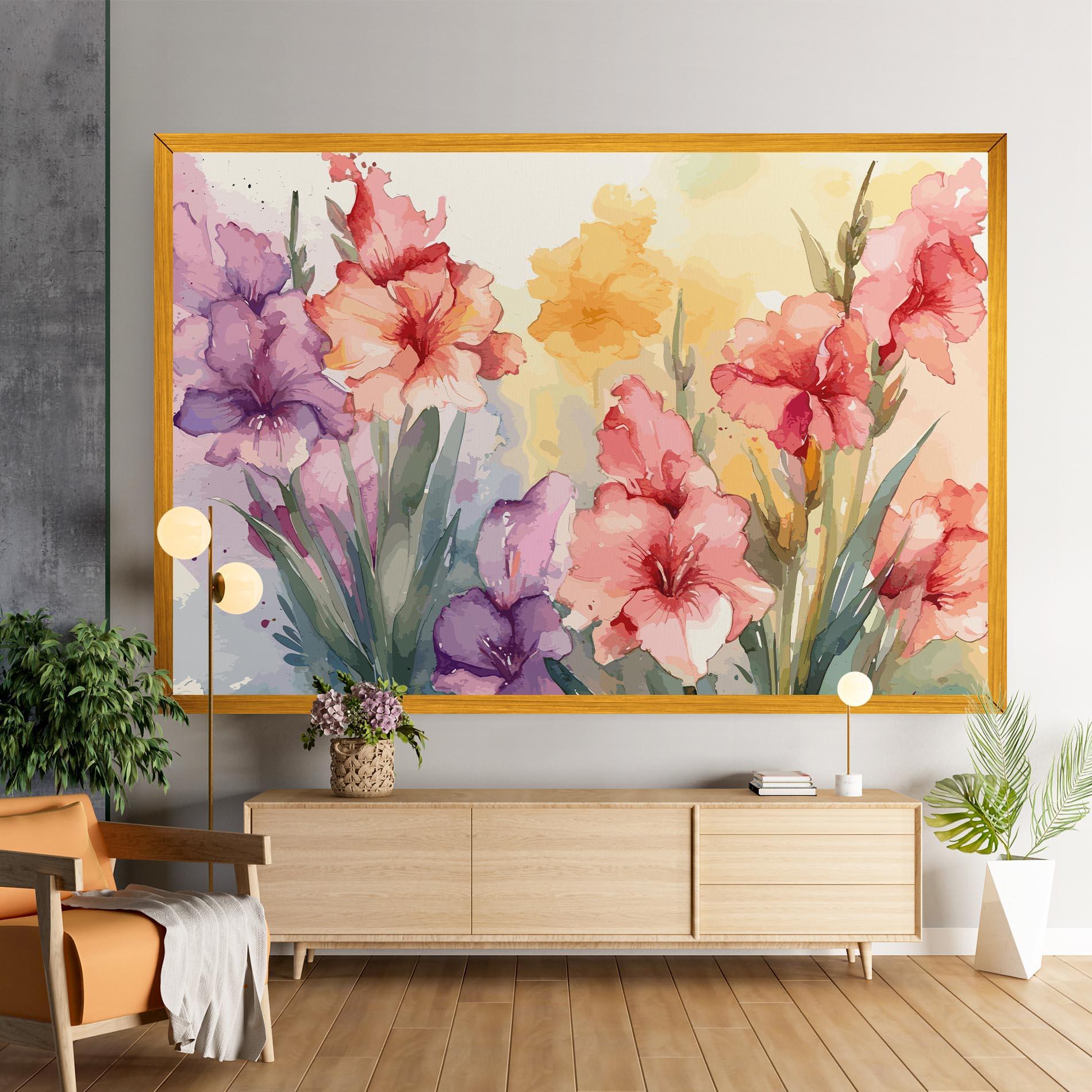 Vászonkép Exotic Watercolor mockup 9