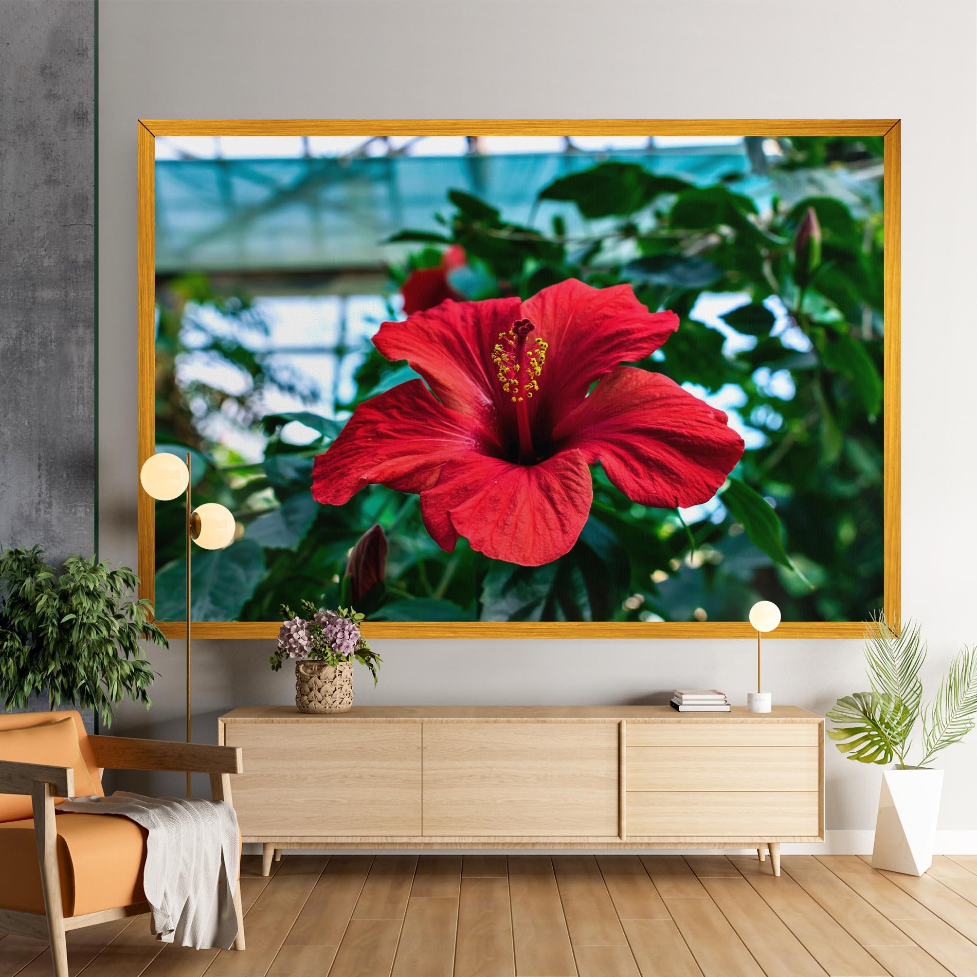 Vászonkép Red Exotic Plant mockup 9