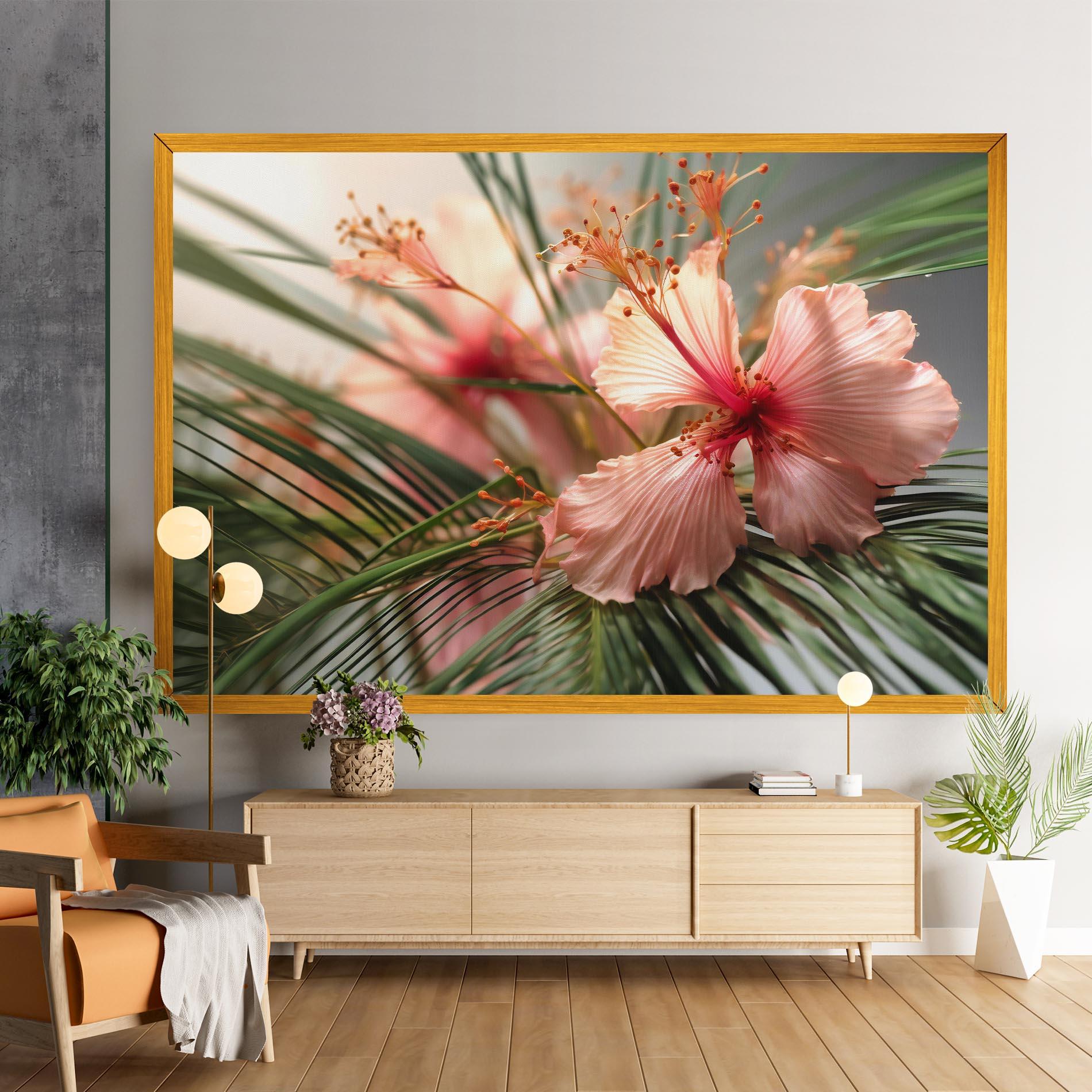 Vászonkép Sunset Exotic Flower mockup 9