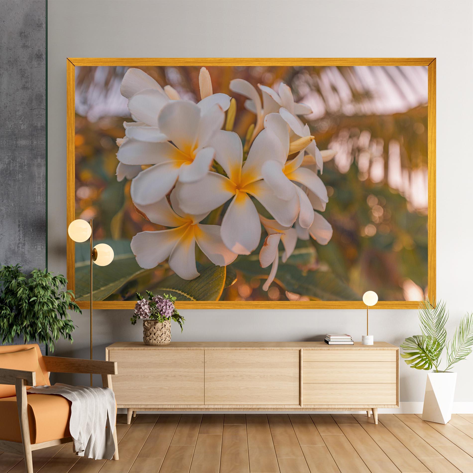 Vászonkép White Plumeria mockup 9
