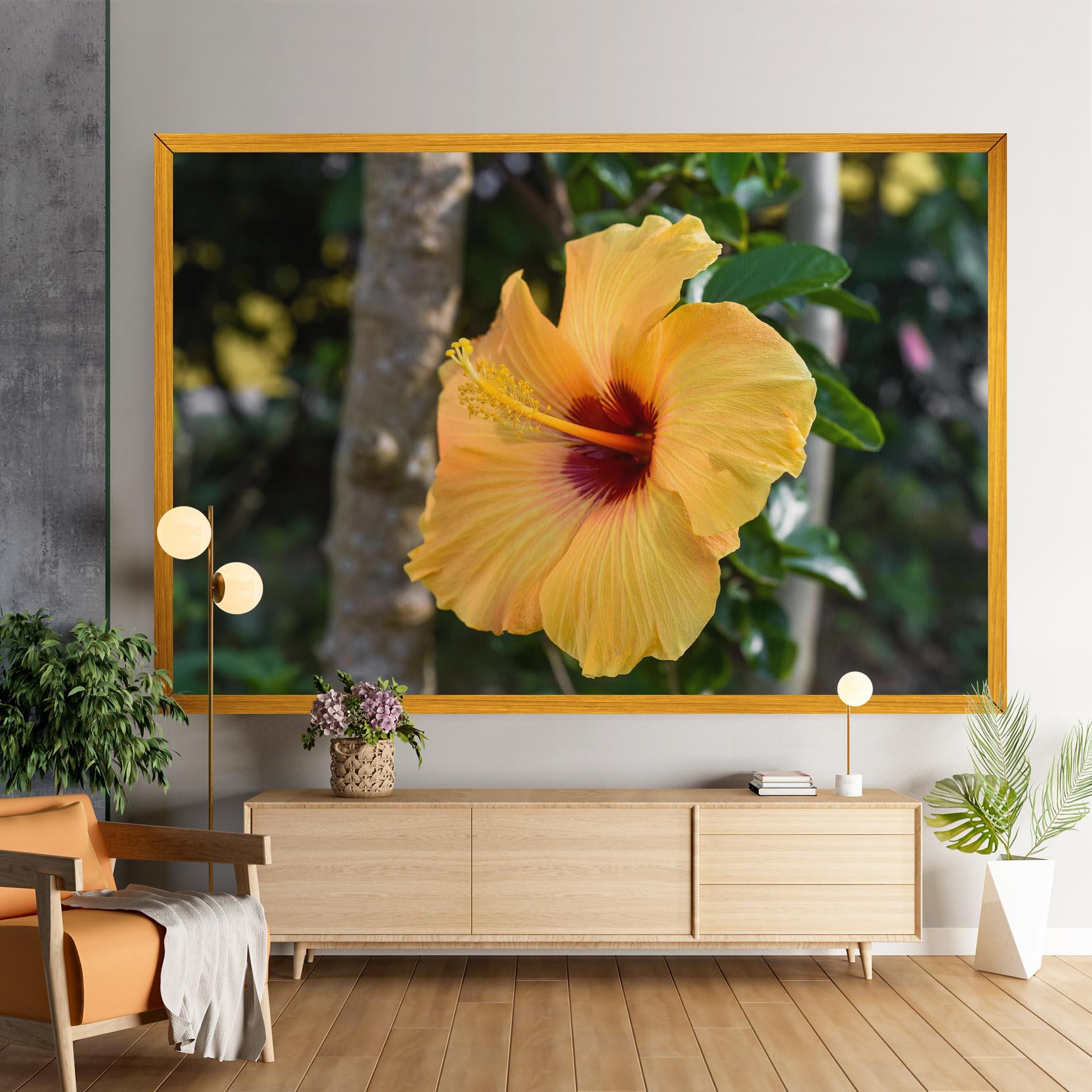 Vászonkép Yellow Hibiscus mockup 9
