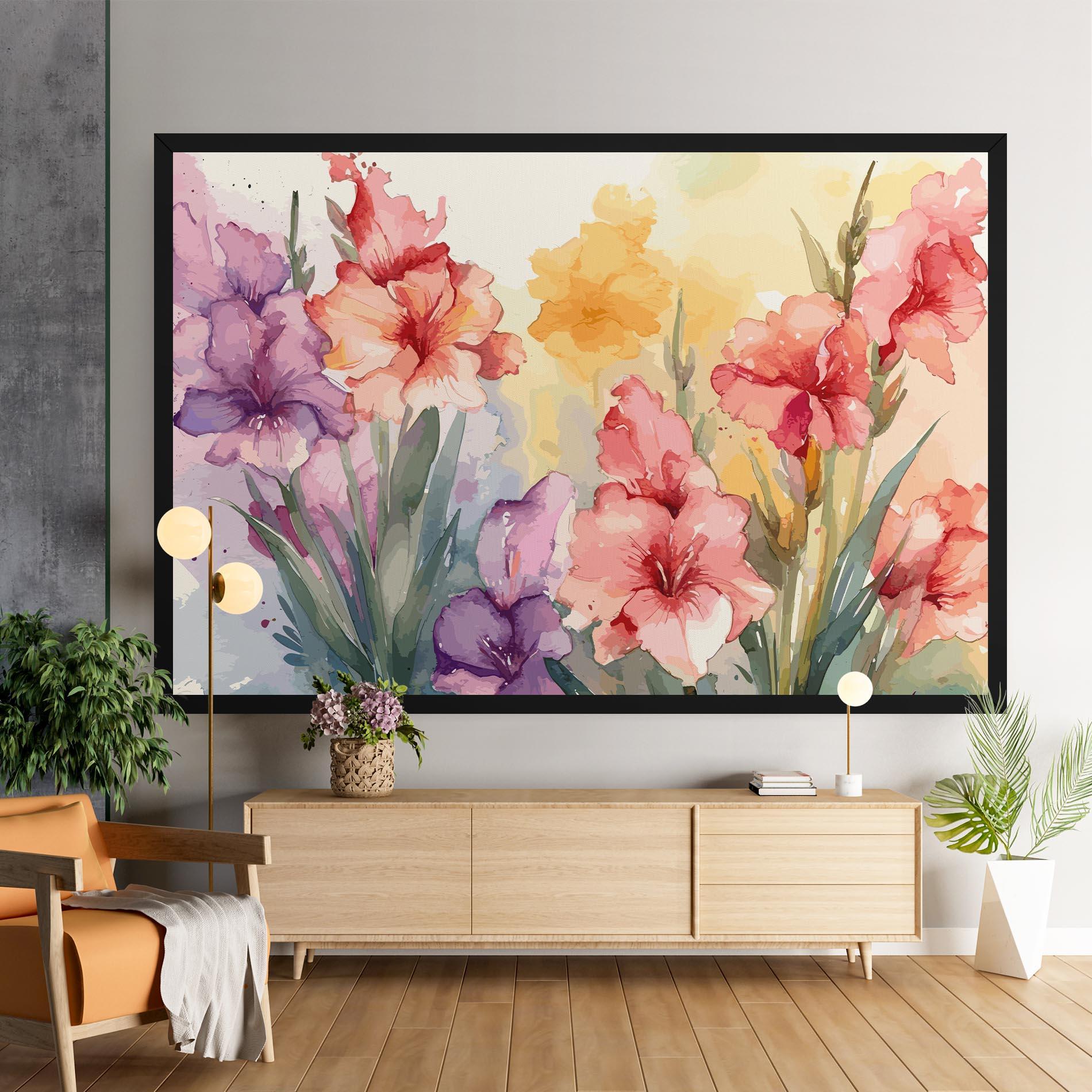 Vászonkép Exotic Watercolor mockup 9