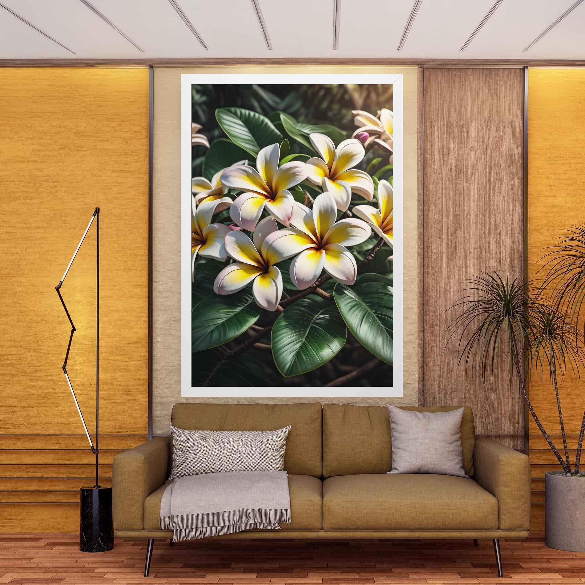 Vászonkép Exotic White Yellow mockup 9