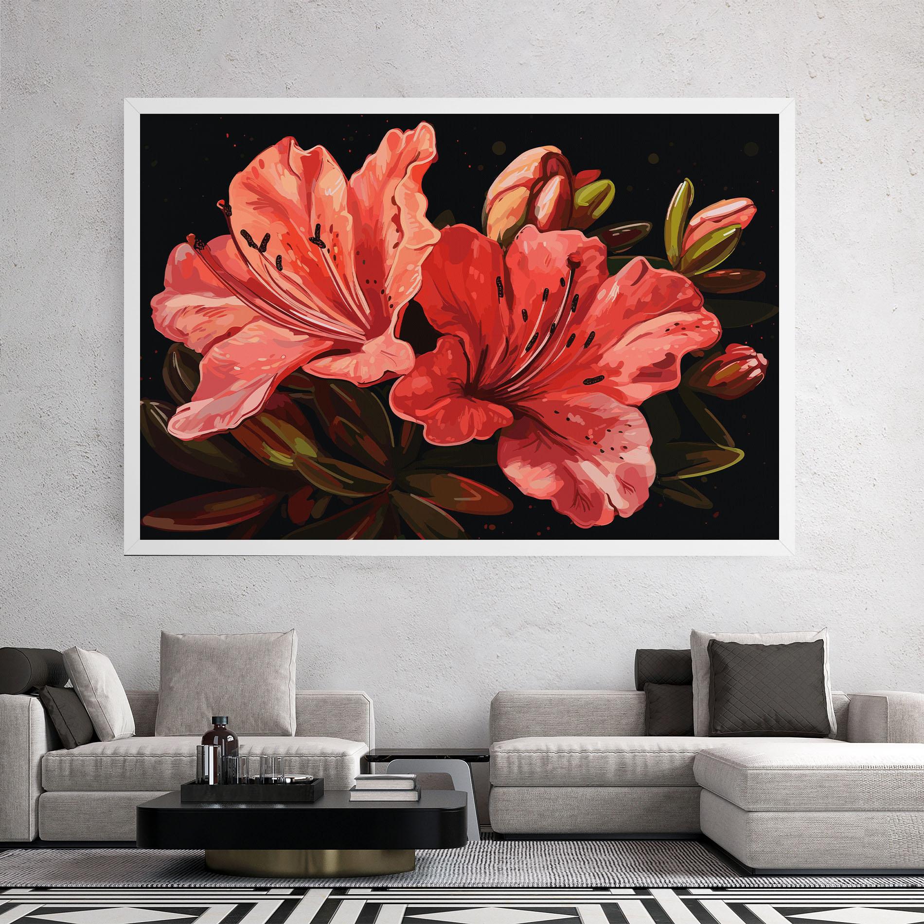 Vászonkép Art Exotic Flower mockup 2