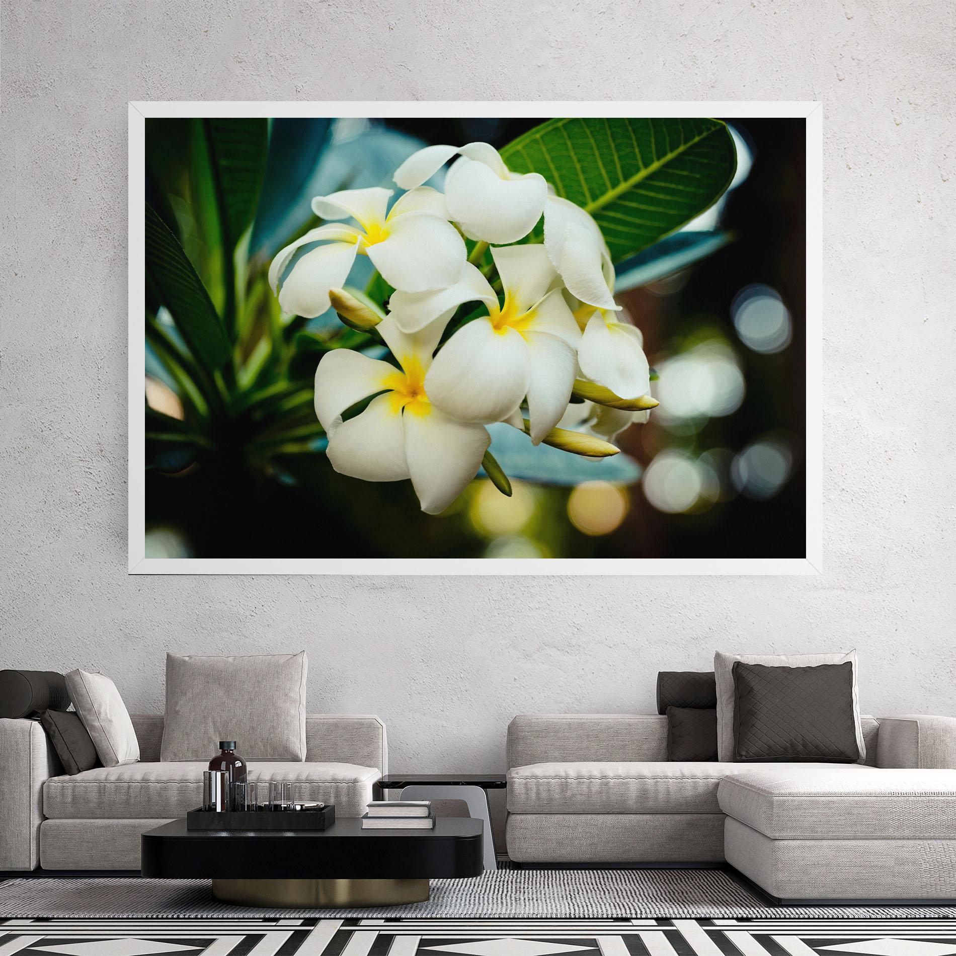Vászonkép Beautiful White Exotic mockup 2