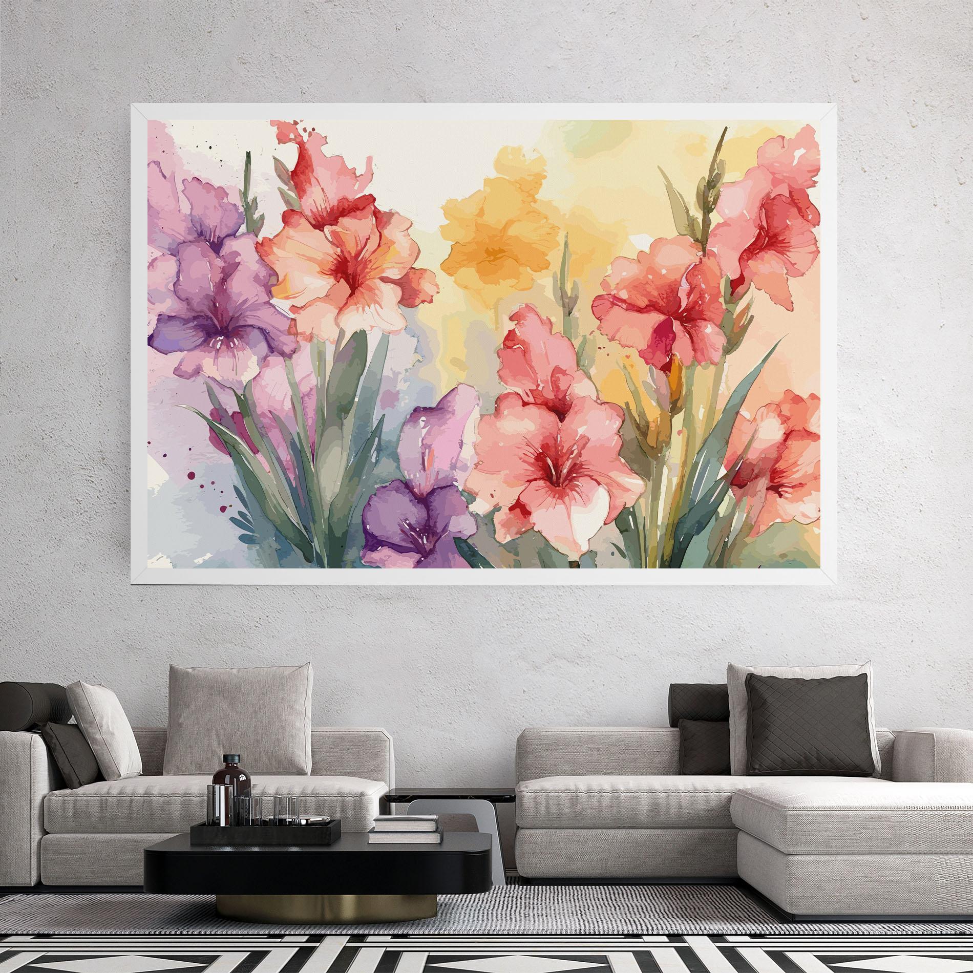 Vászonkép Exotic Watercolor mockup 2