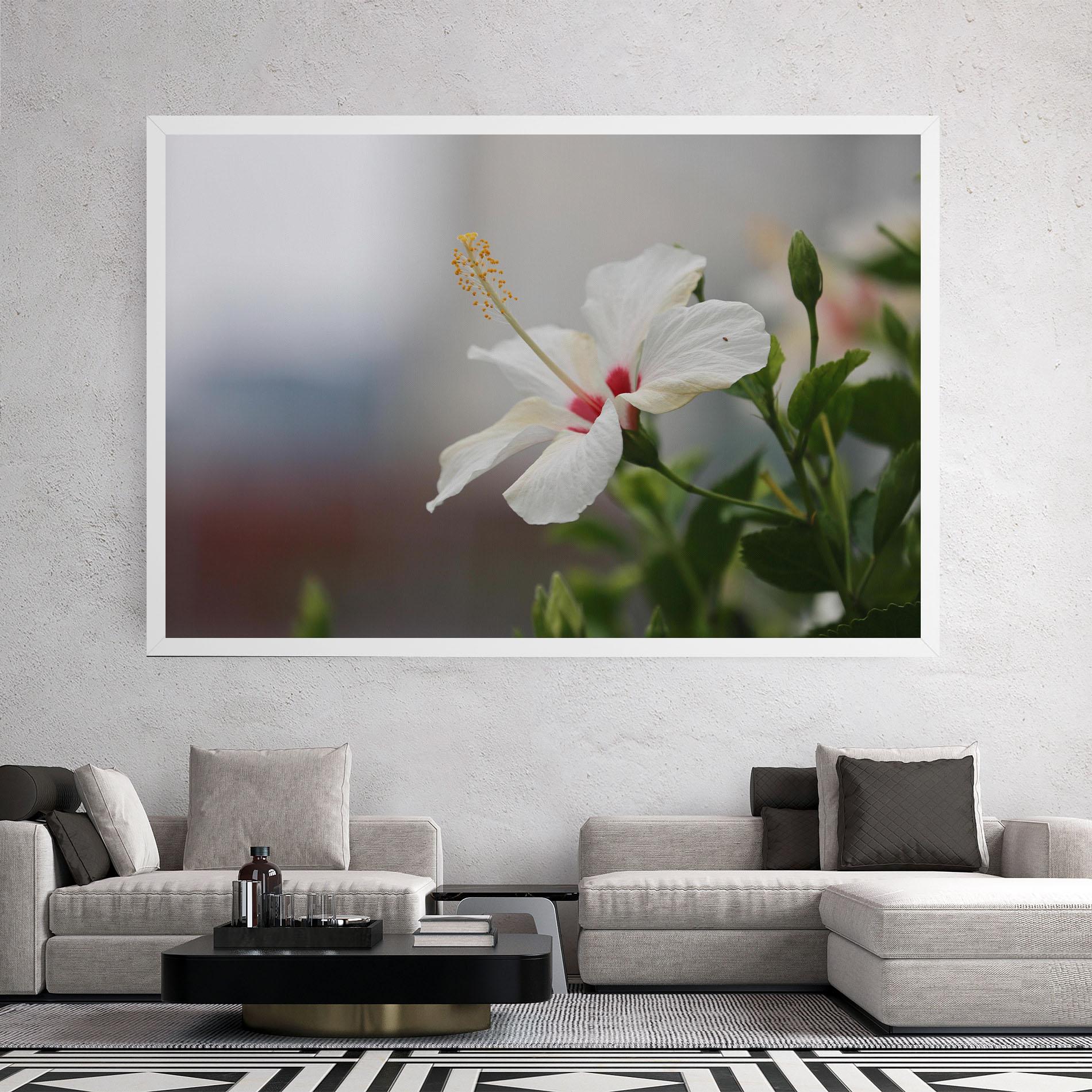 Vászonkép Exotic White Flower mockup 2